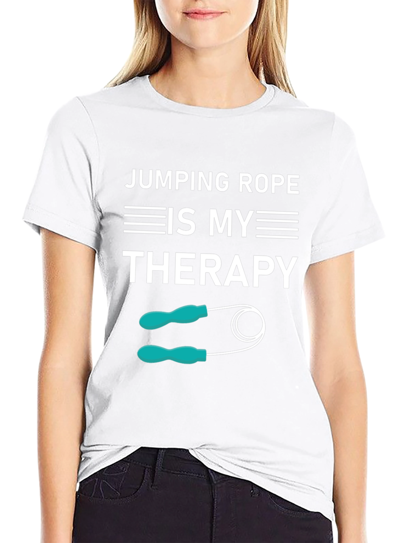 Jumping Rope Therapy Tee - Exercise Motivation Shirt