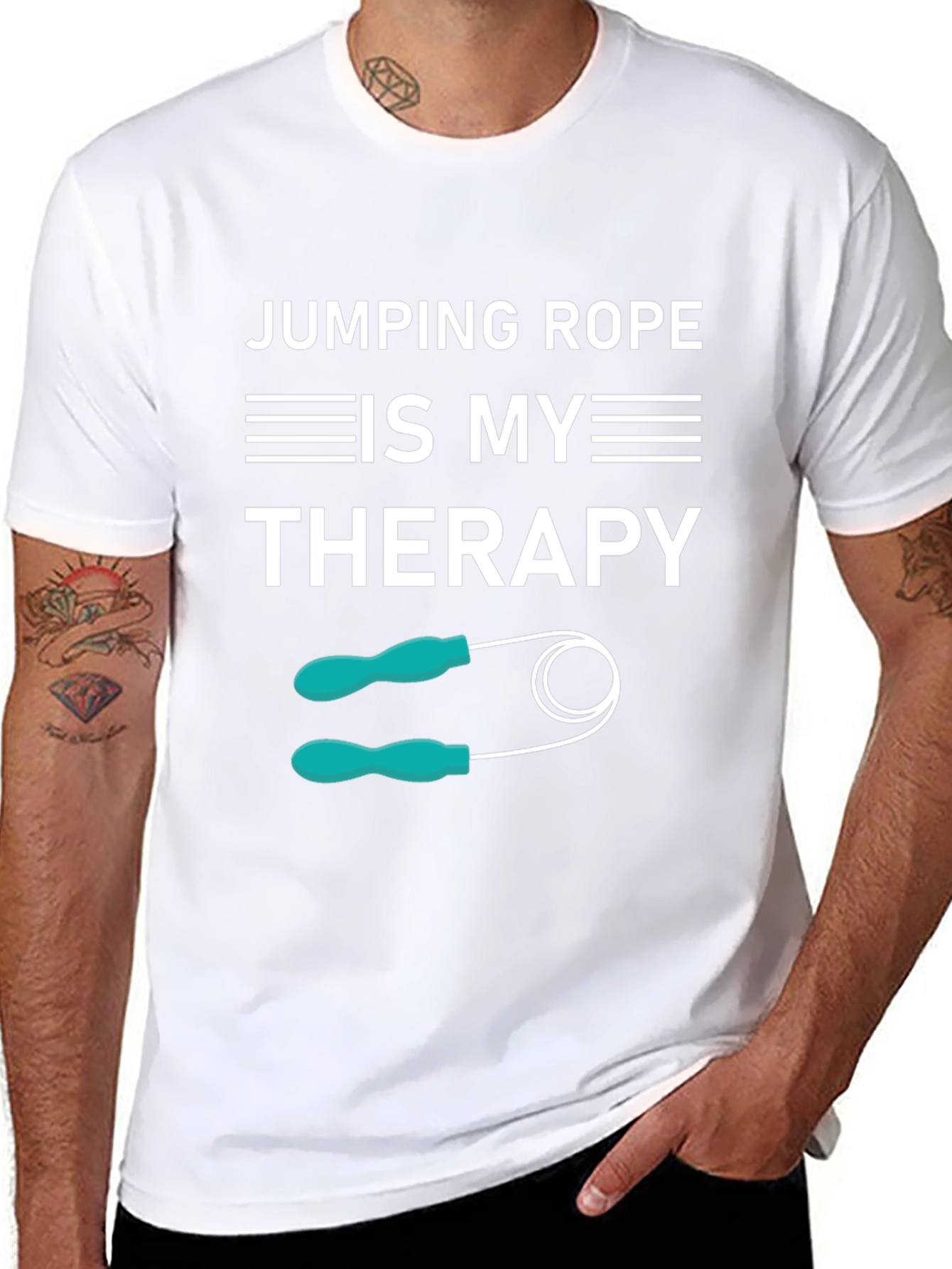 Jumping Rope Therapy Tee - Exercise Motivation Shirt