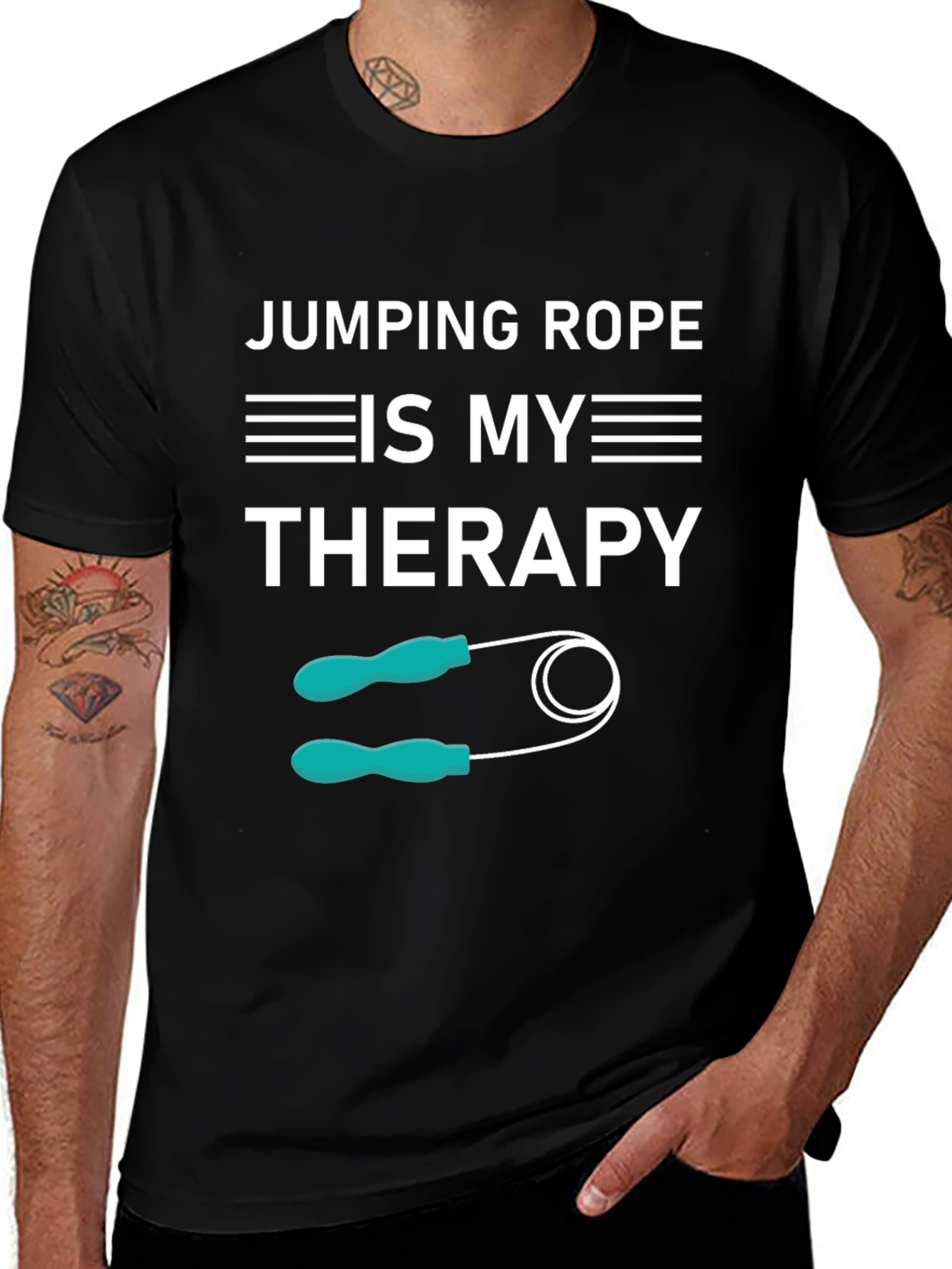 Jumping Rope Therapy Tee - Exercise Motivation Shirt
