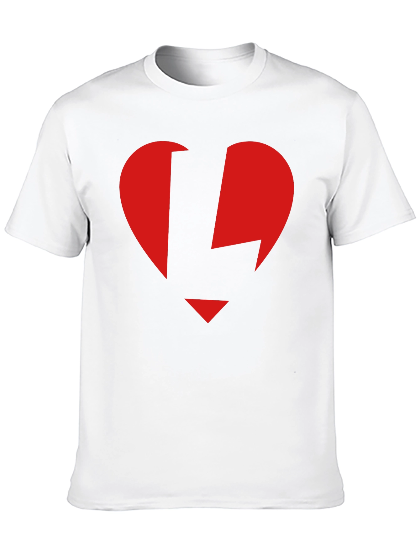 Red Heart Lightning Black T-Shirt