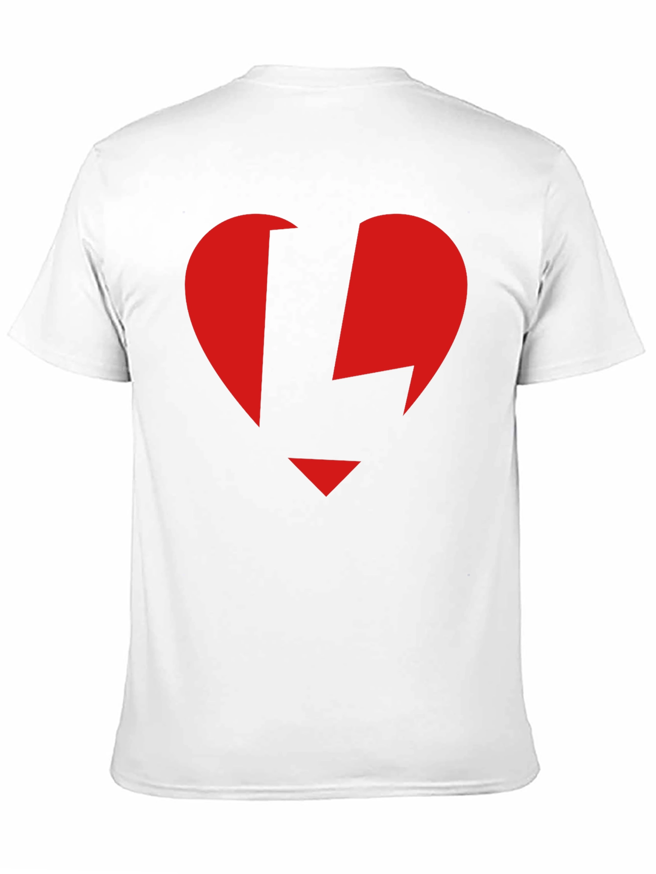 Red Heart Lightning Black T-Shirt