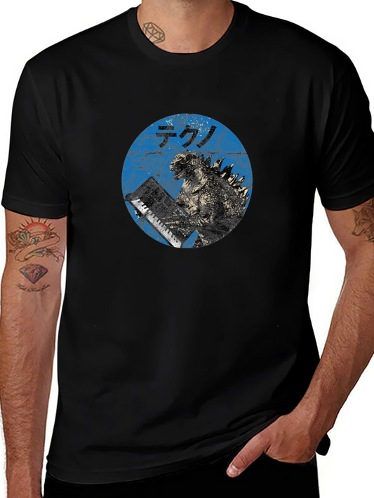 Godzilla Tekno T-Shirt - Blue Graphic Tee