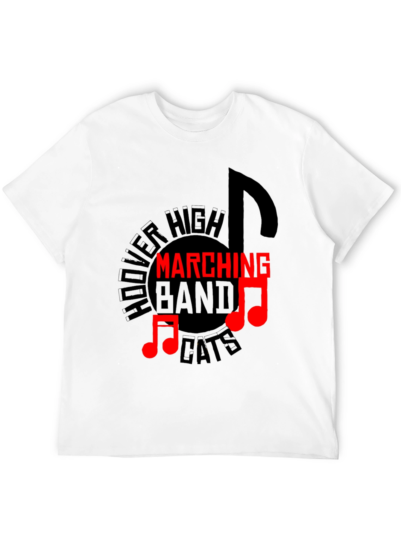 Hoover High Marching Band Cats Black T-Shirt