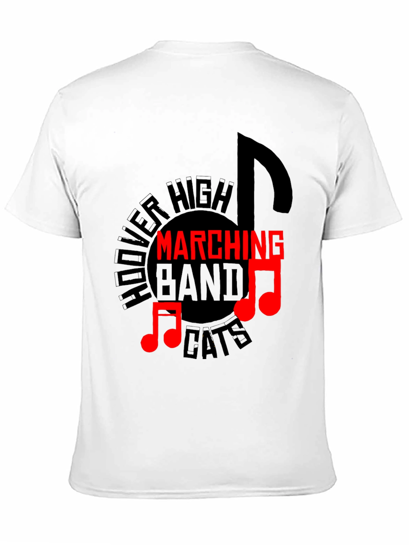 Hoover High Marching Band Cats Black T-Shirt