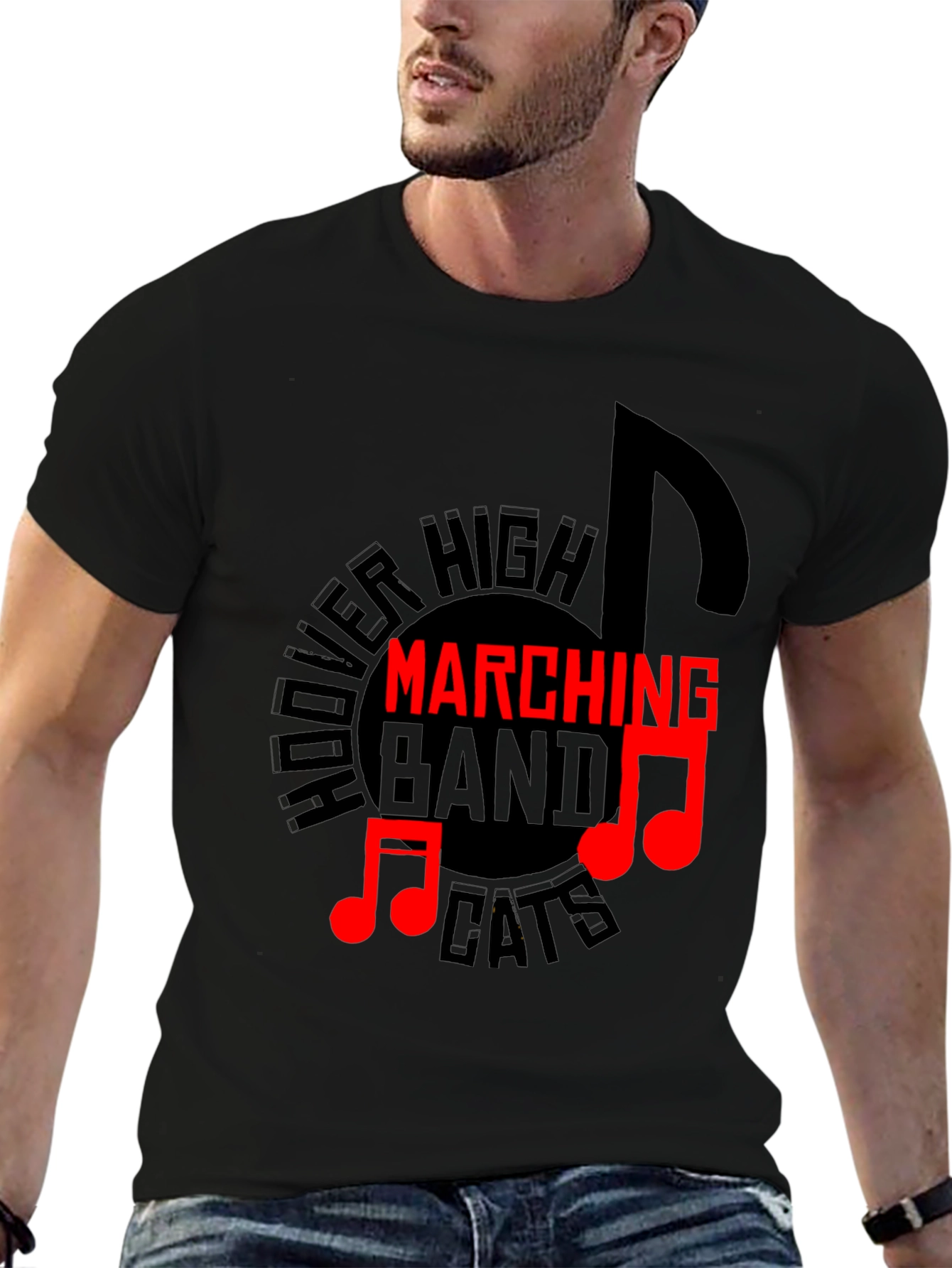 Hoover High Marching Band Cats Black T-Shirt