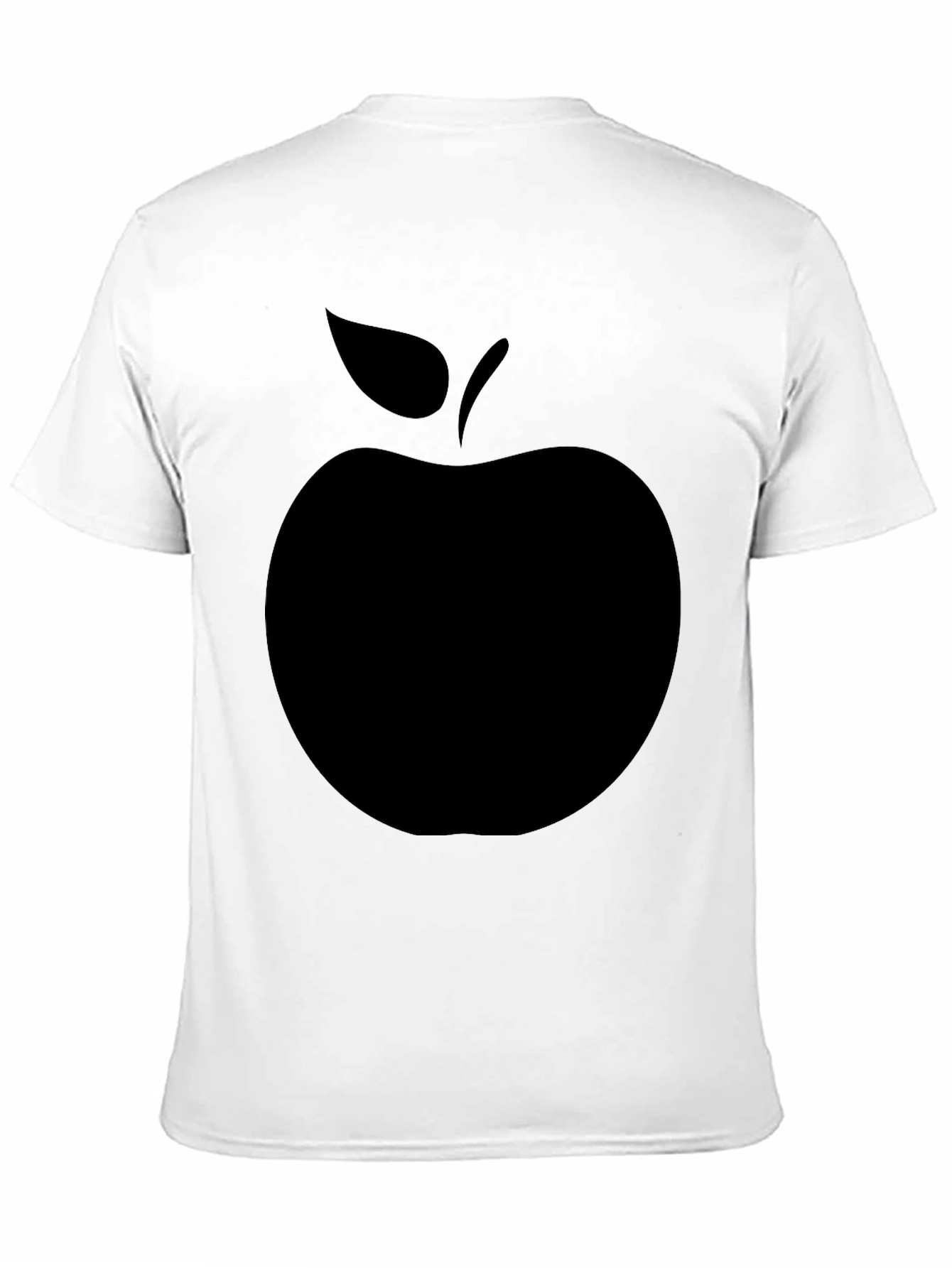 Mens Black Apple Graphic T-Shirt