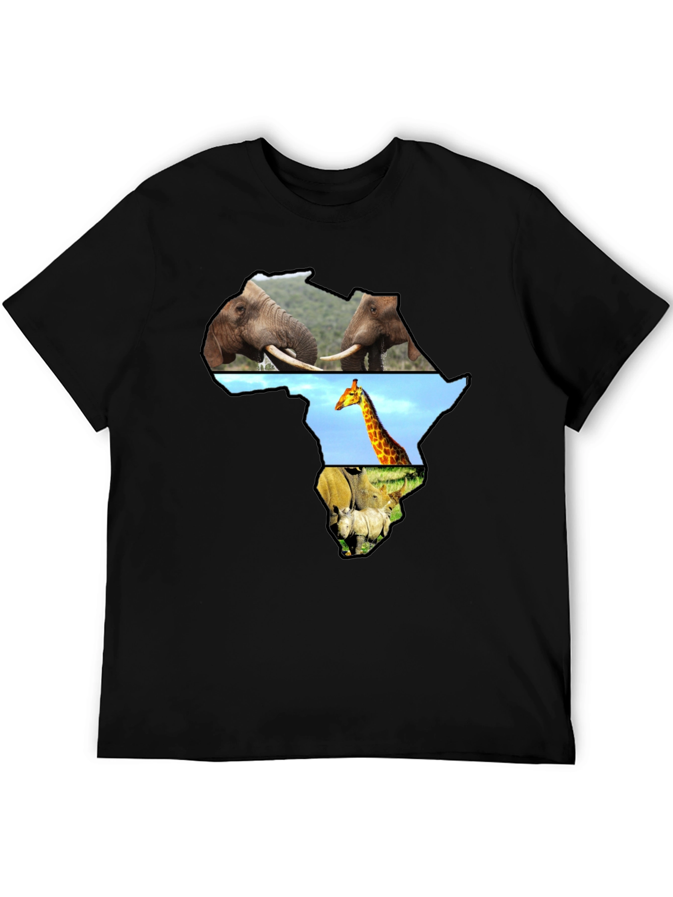 Africa Animals T-Shirt - Black