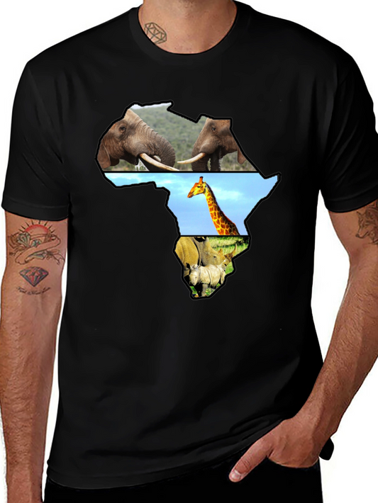 Africa Animals T-Shirt - Black