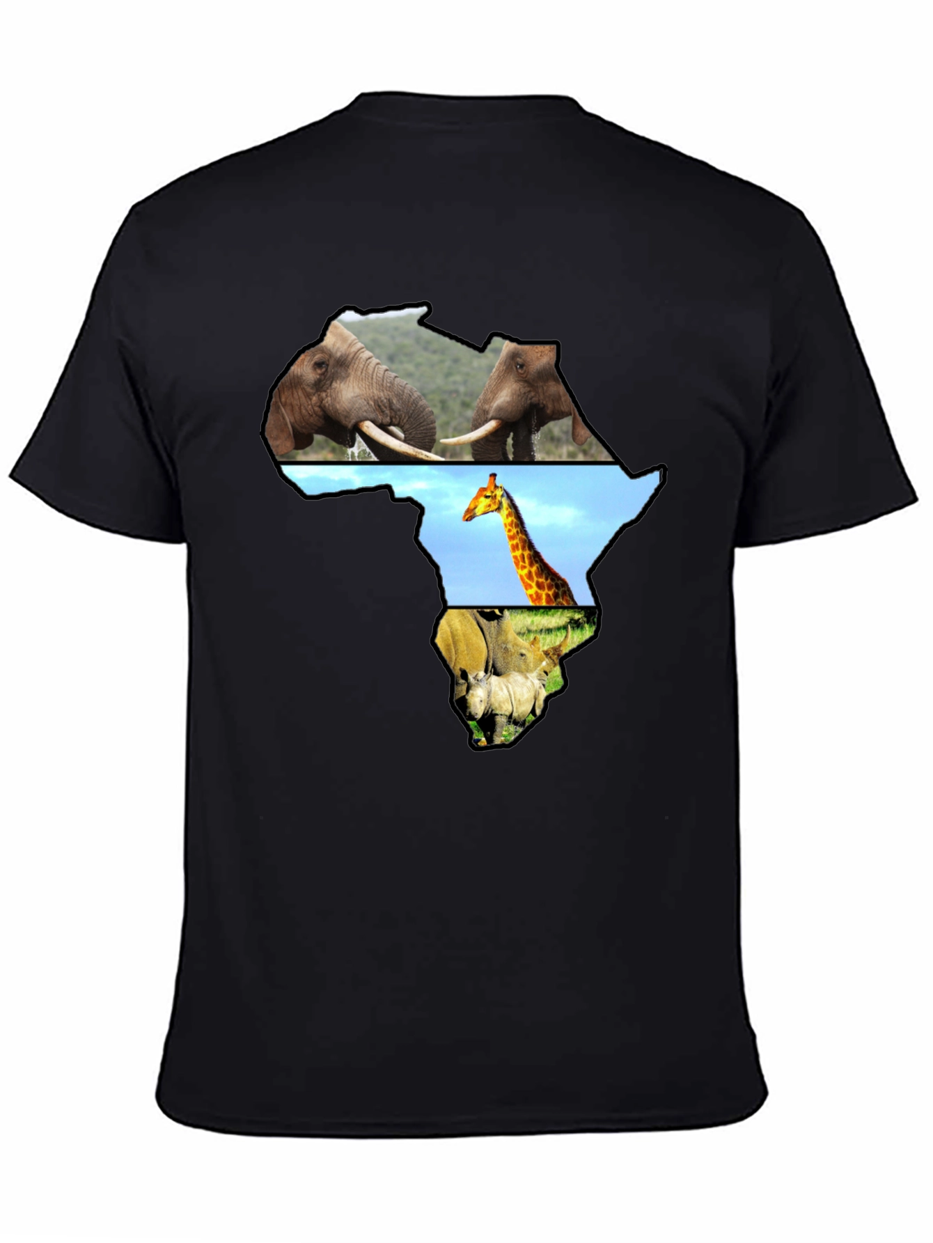 Africa Animals T-Shirt - Black