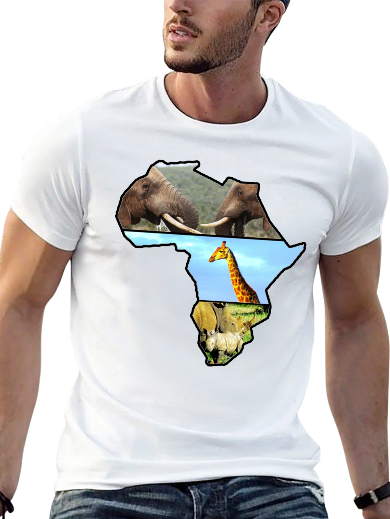 Africa Animals T-Shirt - Black