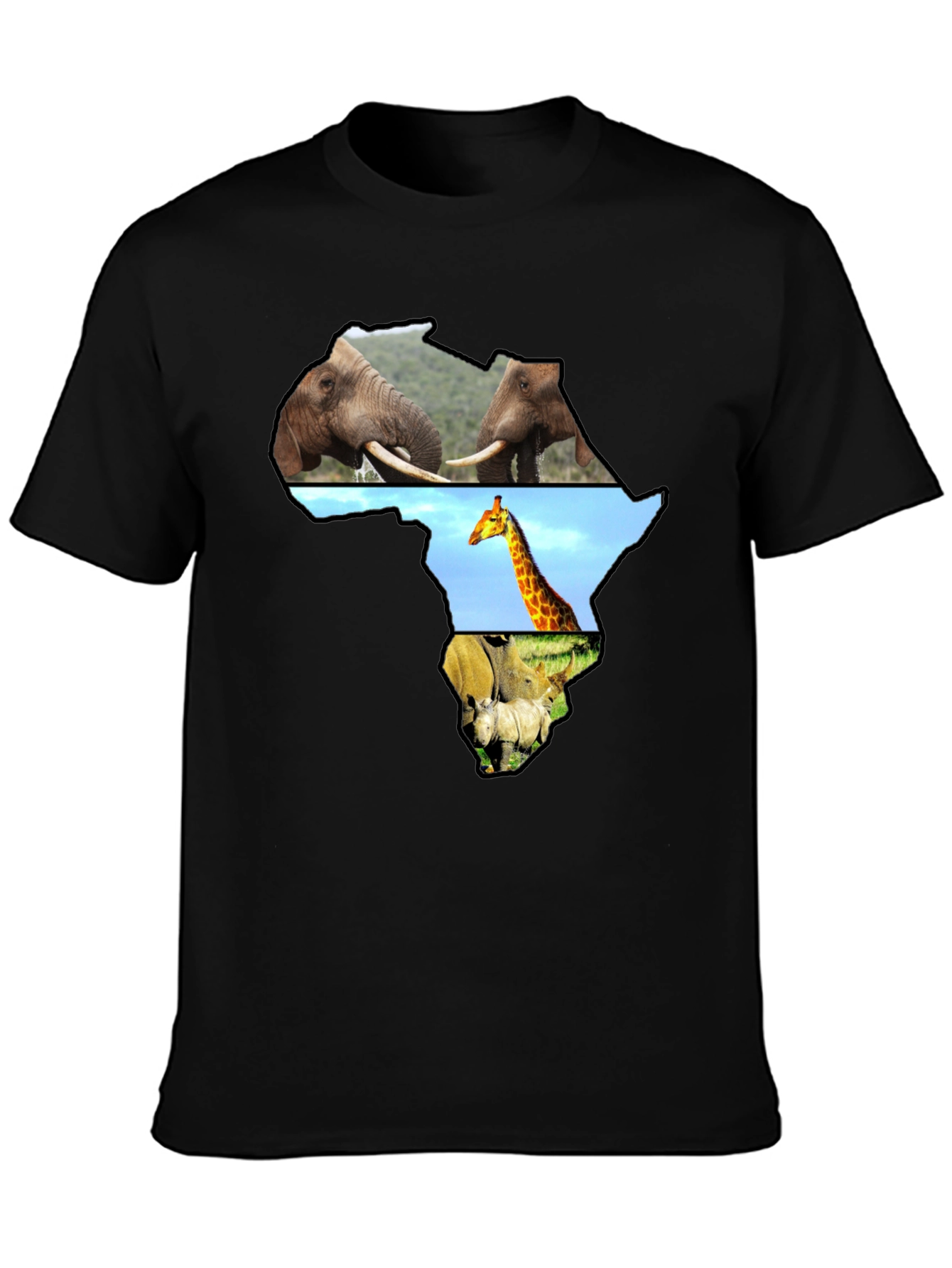 Africa Animals T-Shirt - Black