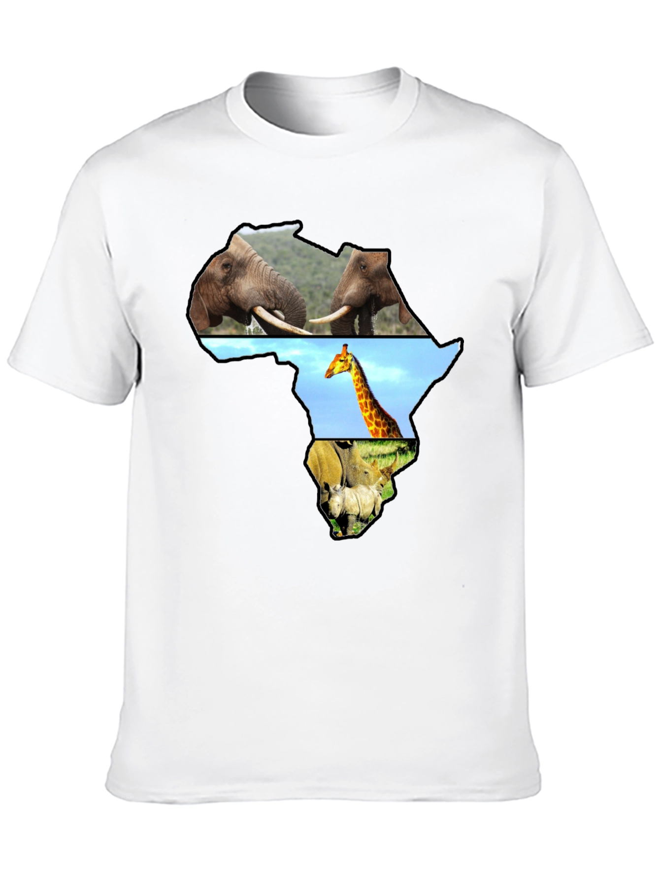 Africa Animals T-Shirt - Black