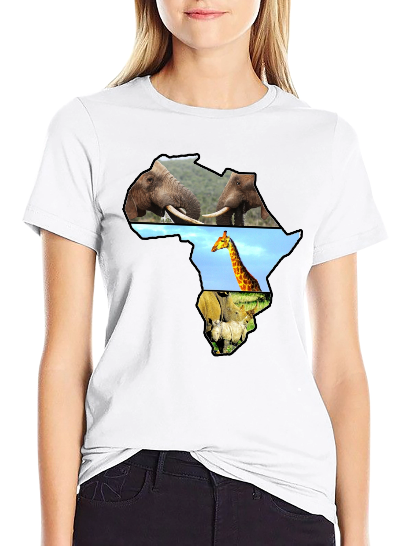 Africa Animals T-Shirt - Black