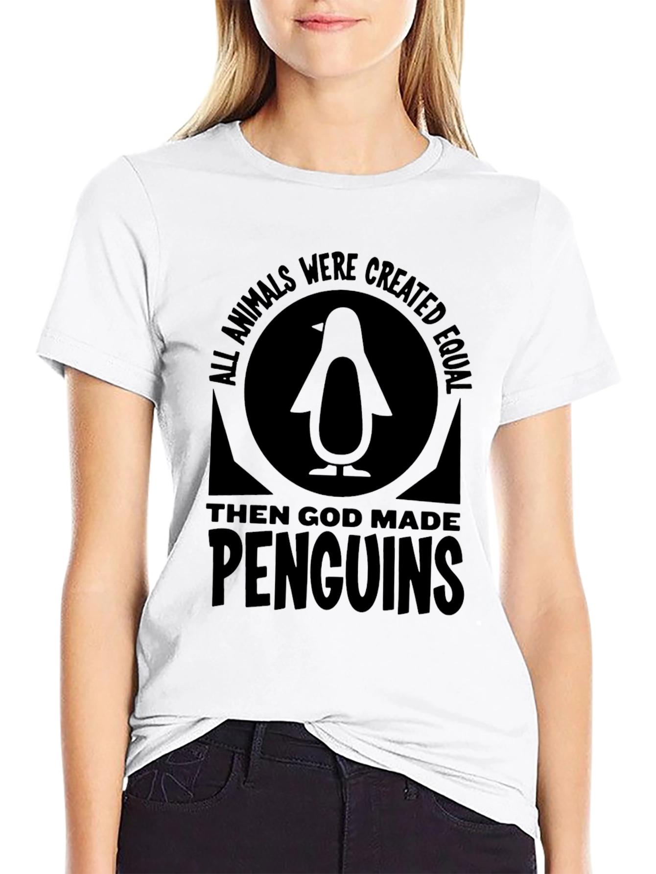 Penguin Graphic T-Shirt - All Animals Were Created Equal