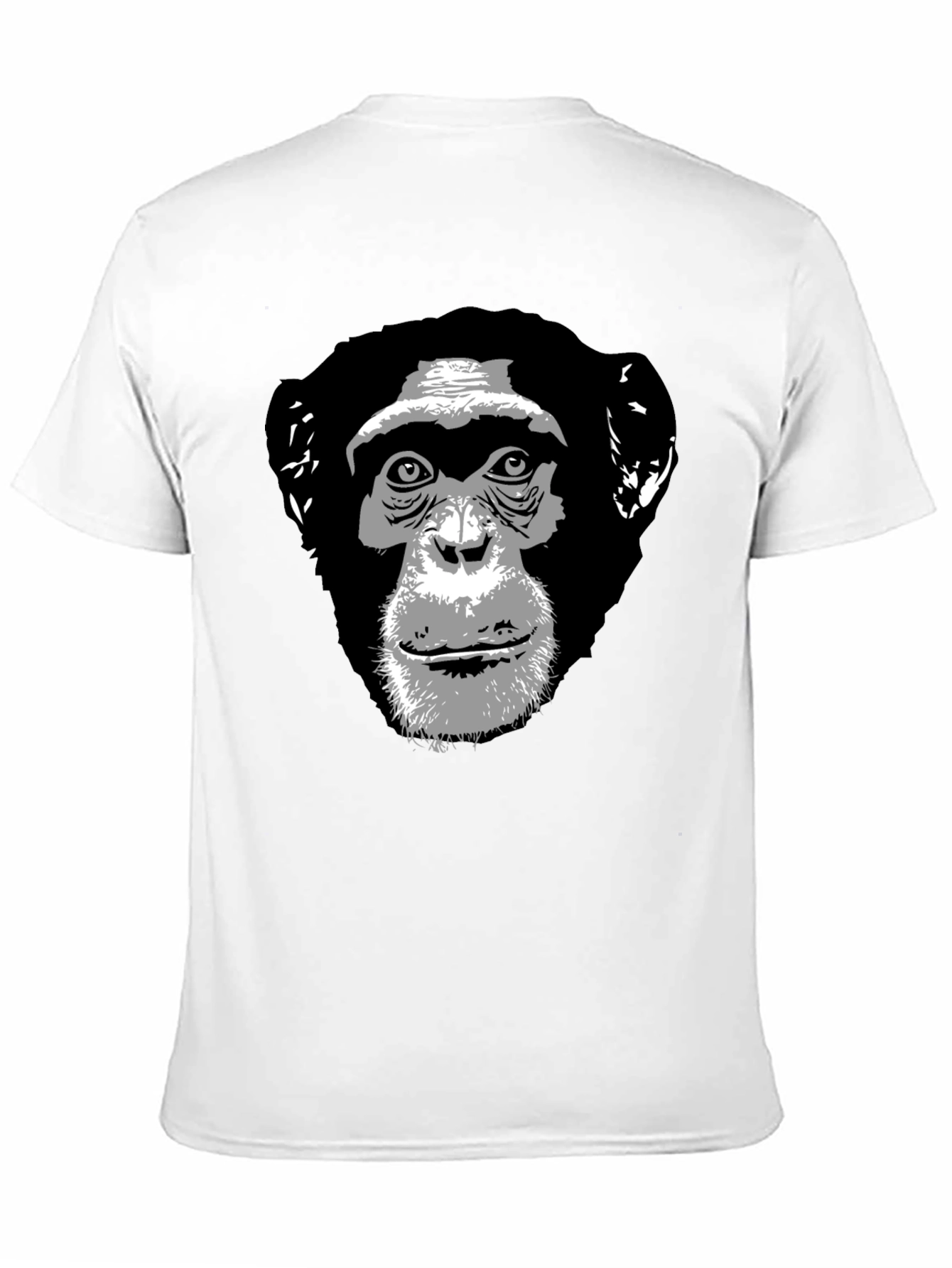 Chimpanzee Graphic Print Black T-Shirt