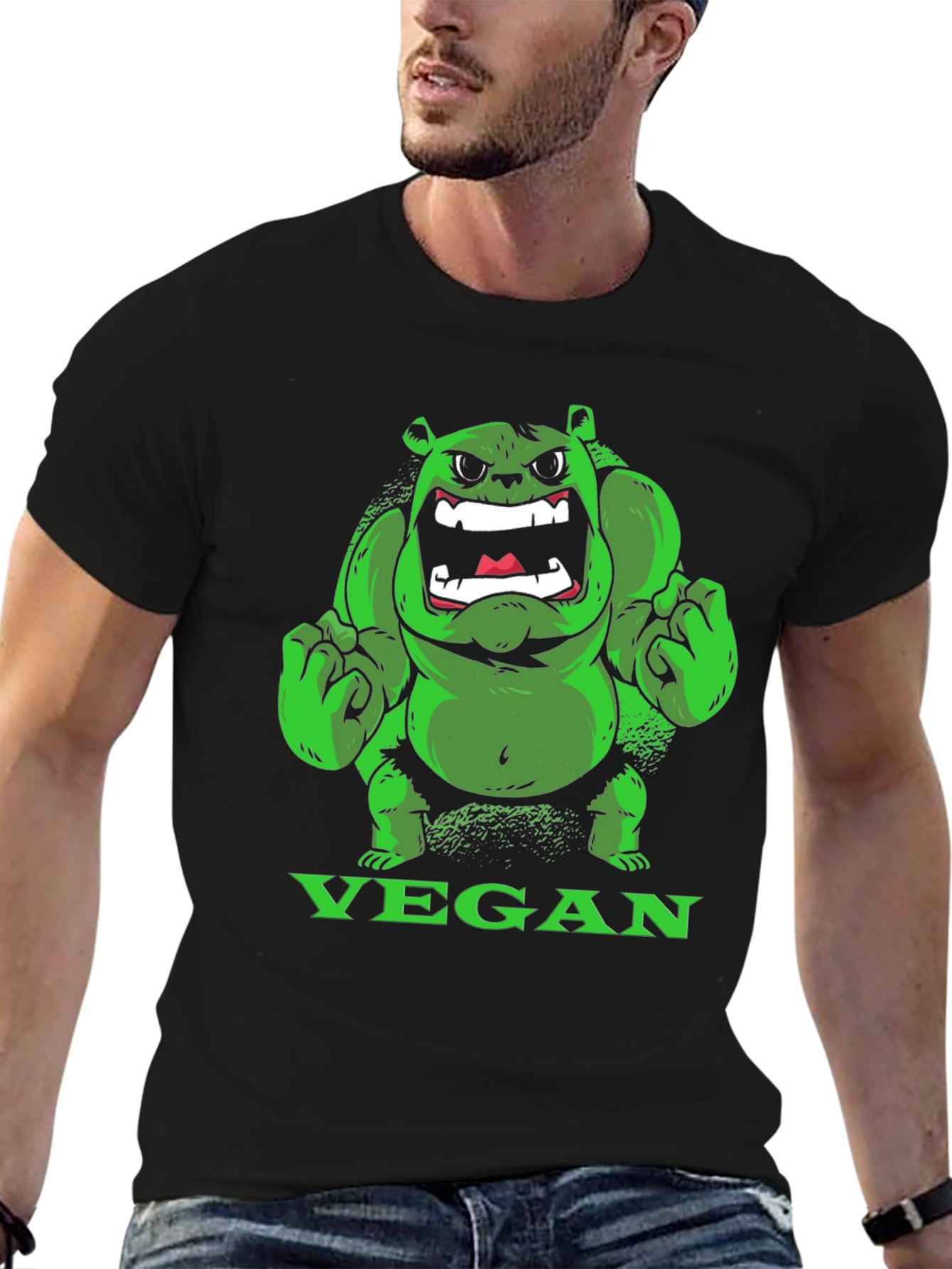 Vegan Hulk T-Shirt - Green Monster Tee
