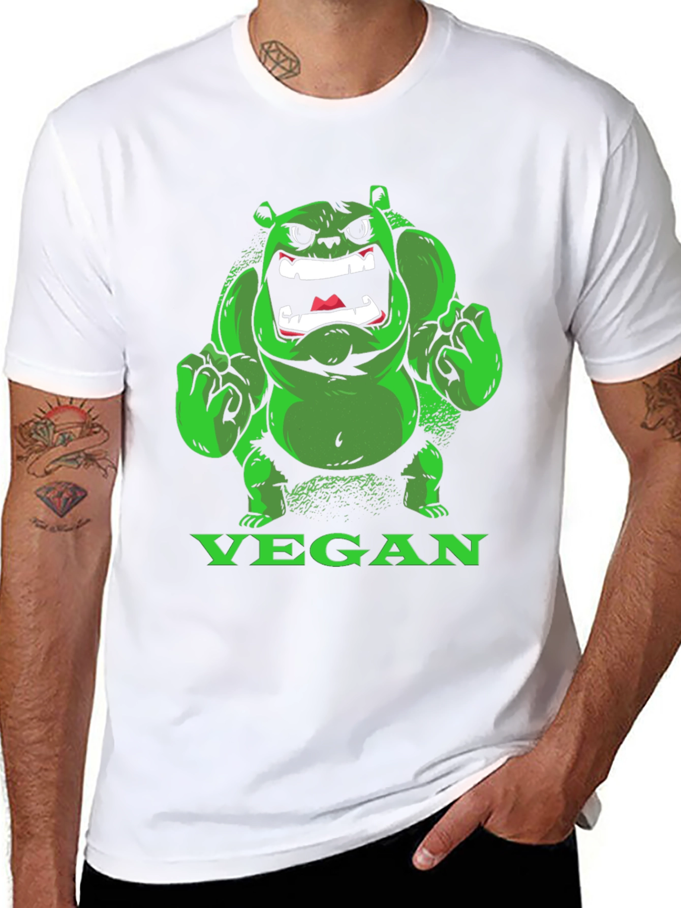 Vegan Hulk T-Shirt - Green Monster Tee