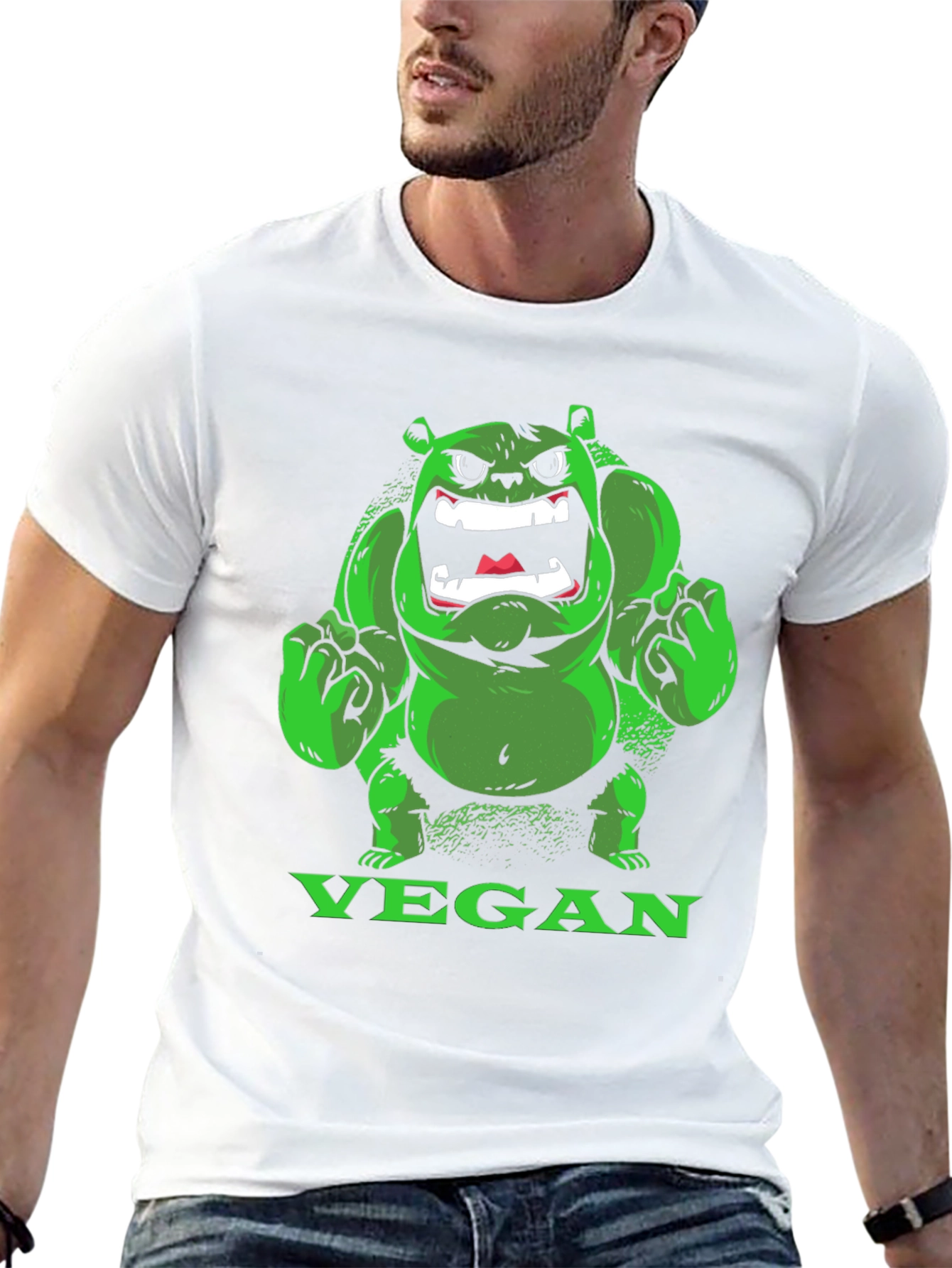 Vegan Hulk T-Shirt - Green Monster Tee