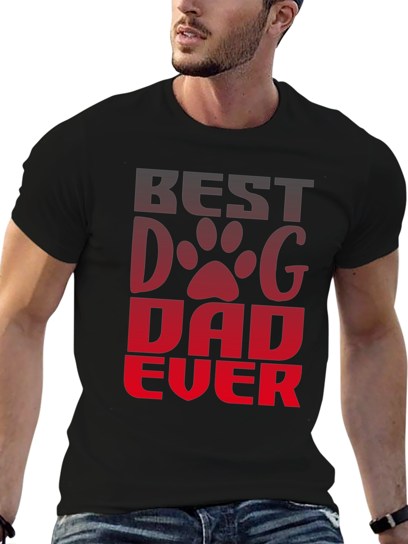 Best Dog Dad Ever Graphic T-Shirt
