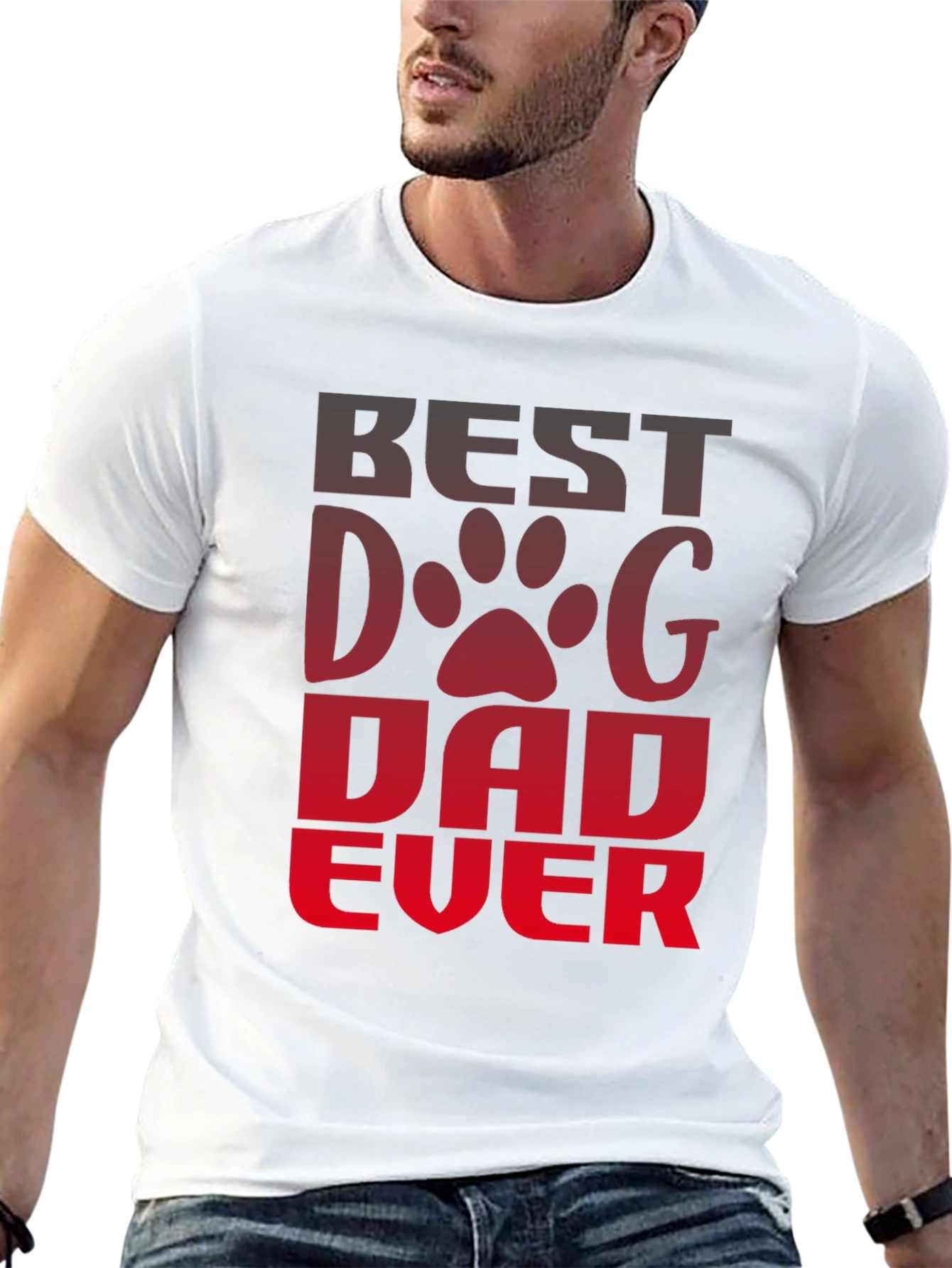 Best Dog Dad Ever Graphic T-Shirt