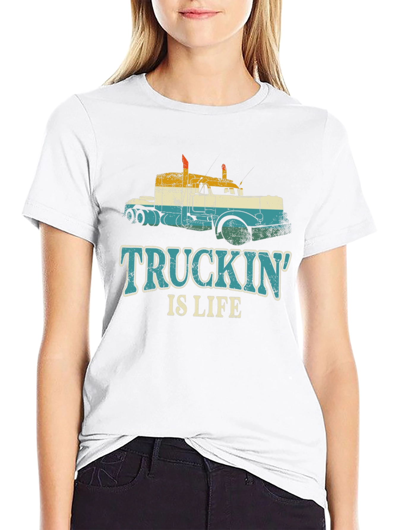Truckin Is Life T-Shirt - Retro Trucker Tee