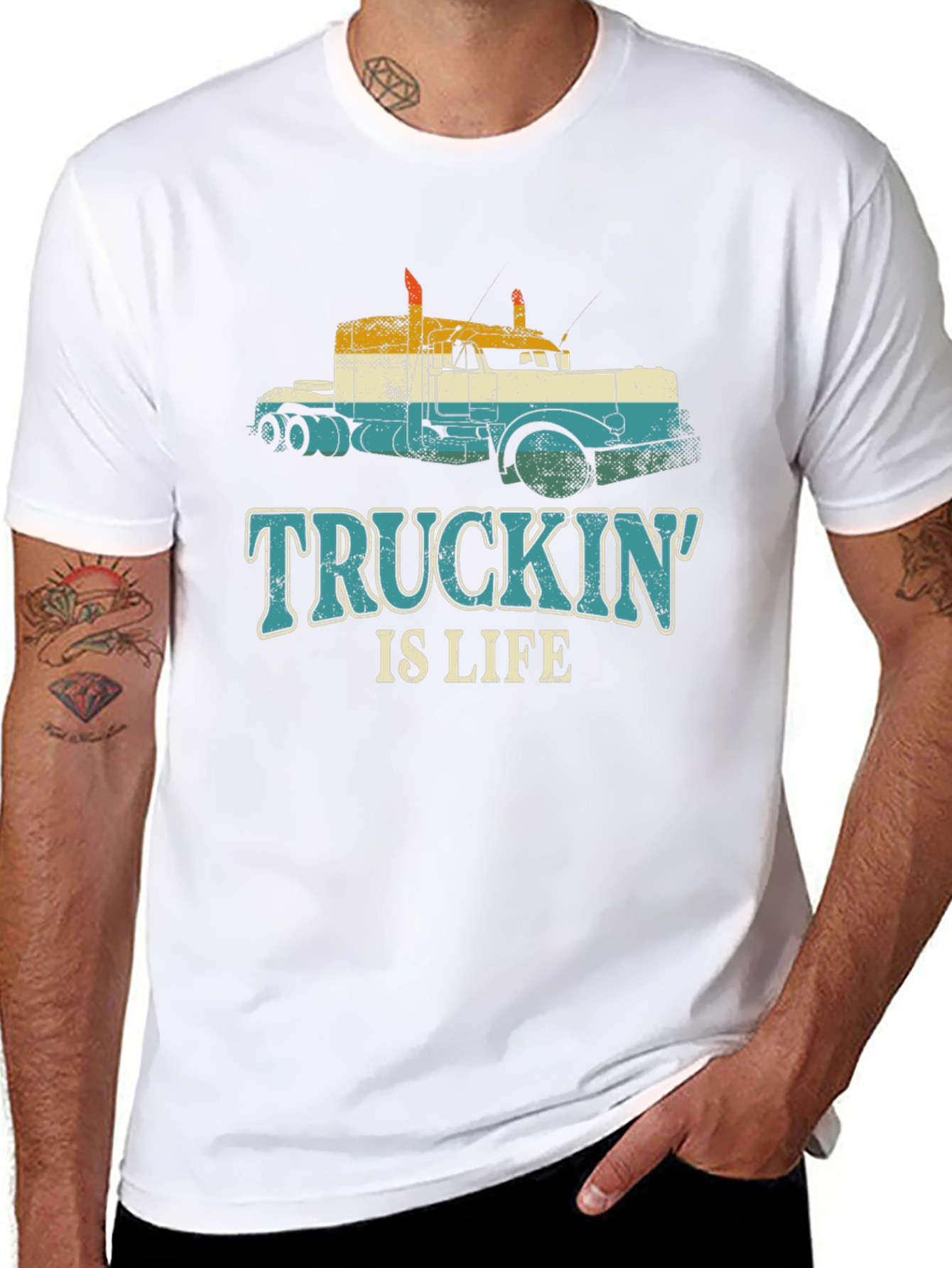 Truckin Is Life T-Shirt - Retro Trucker Tee
