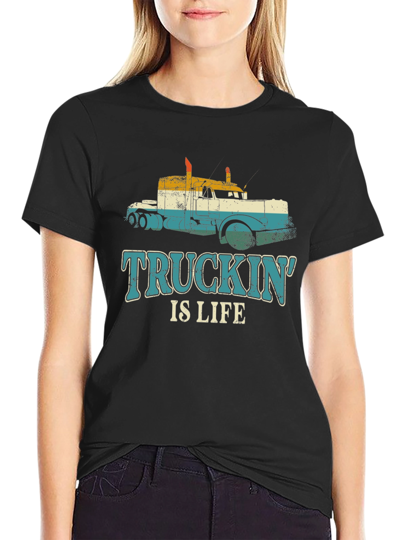 Truckin Is Life T-Shirt - Retro Trucker Tee
