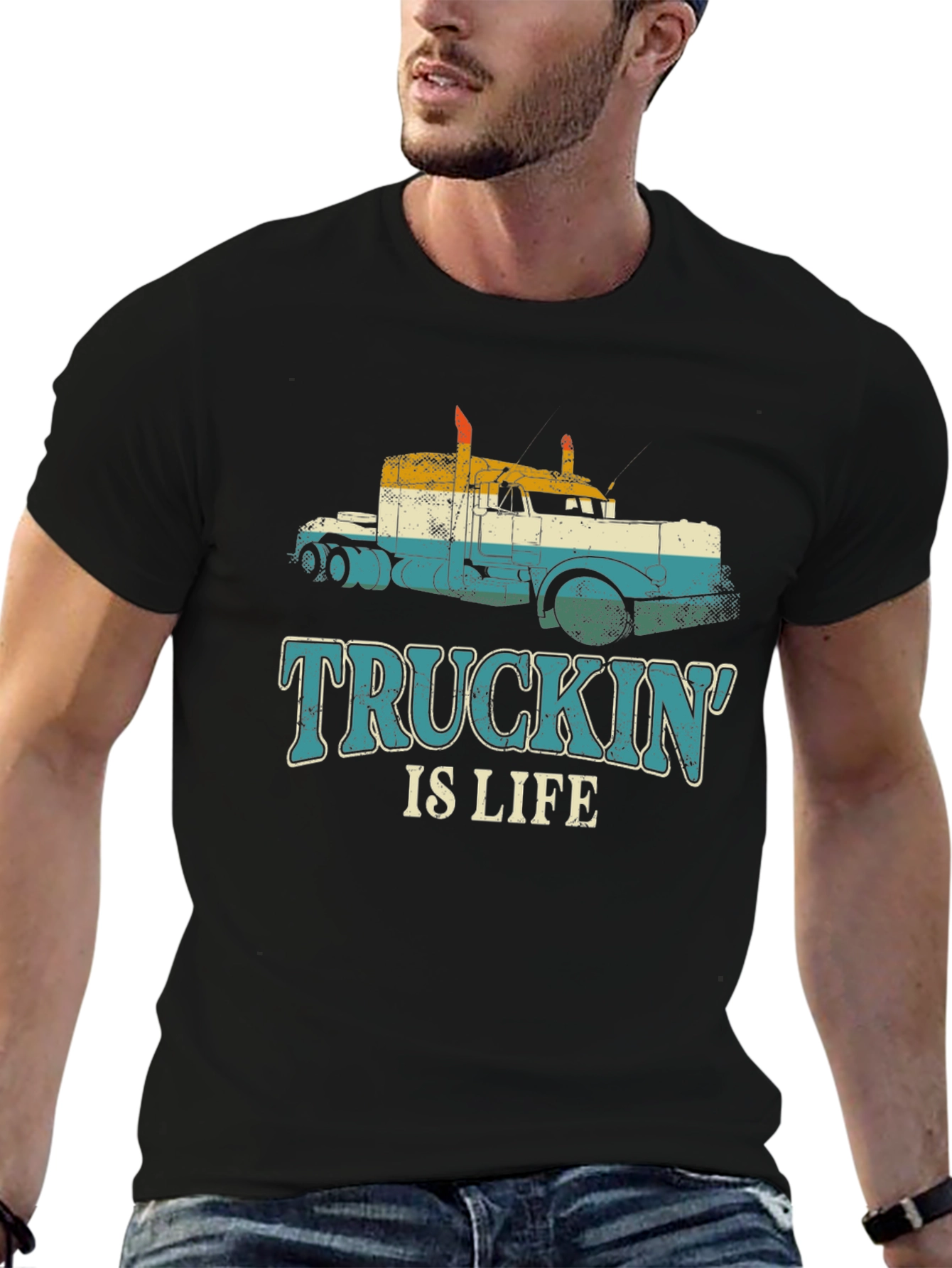 Truckin Is Life T-Shirt - Retro Trucker Tee