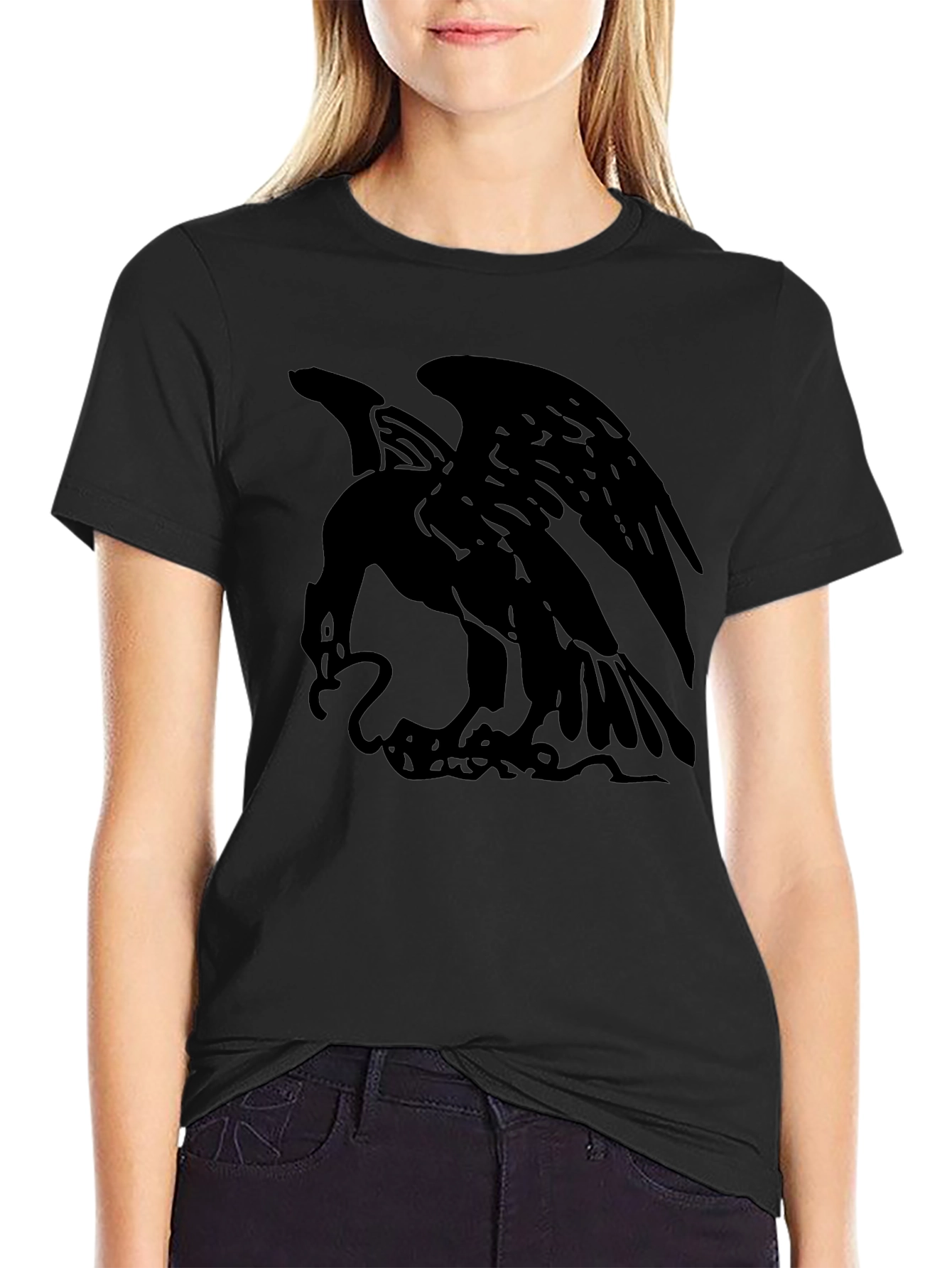 Mens Black Eagle Graphic Tee - Stylish & Bold!