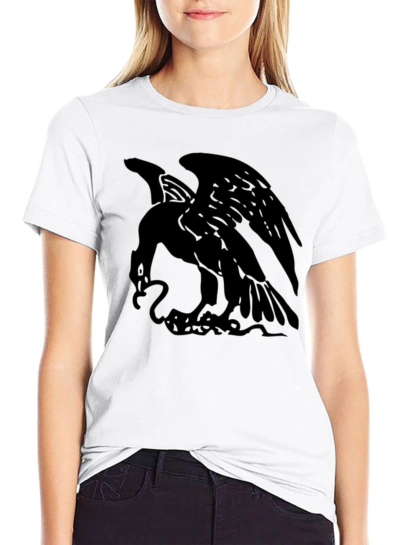 Mens Black Eagle Graphic Tee - Stylish & Bold!