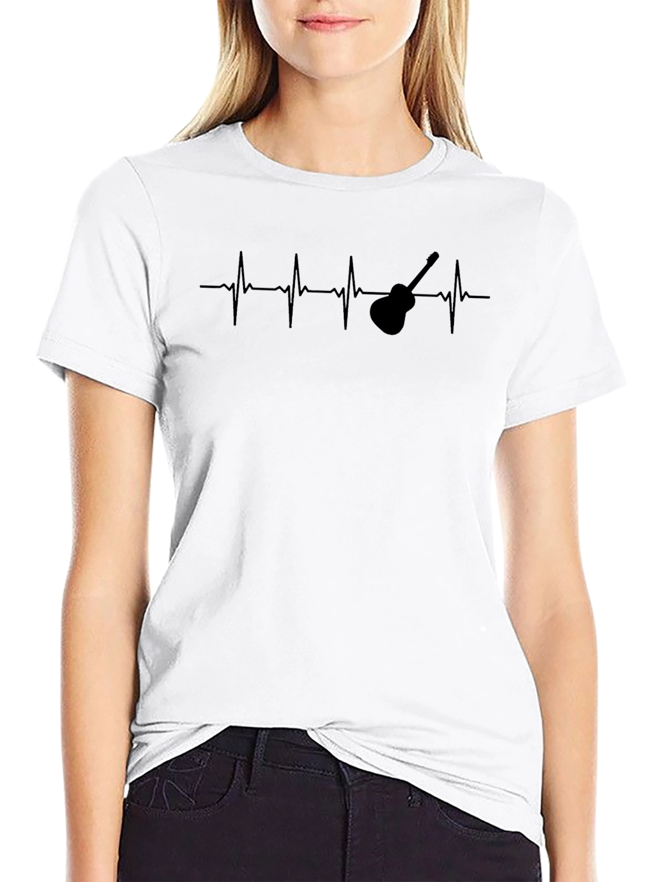 Guitar Heartbeat T-Shirt - Musician Graphic Tee