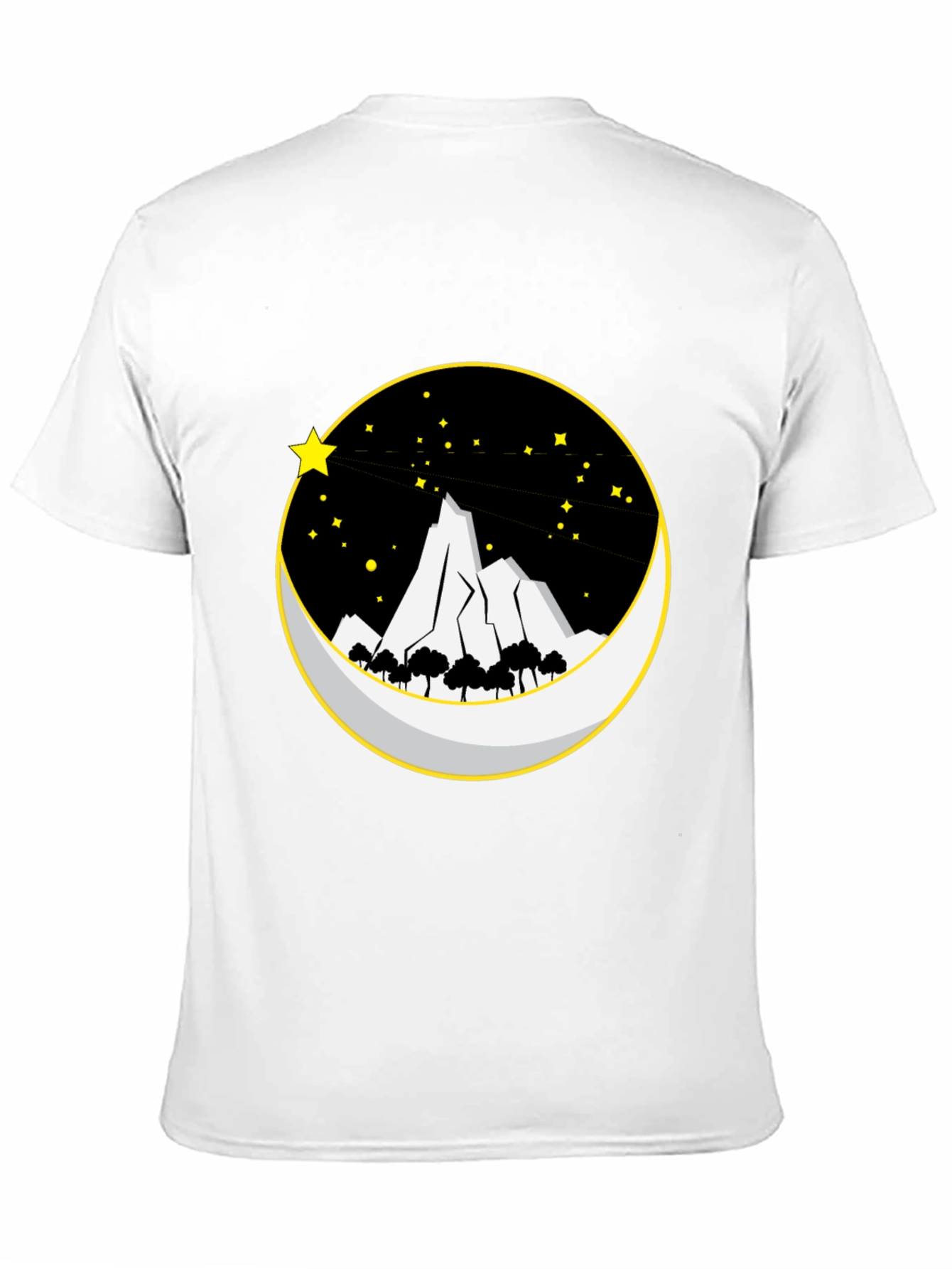 Mountain Moon Starry Night Graphic Tee