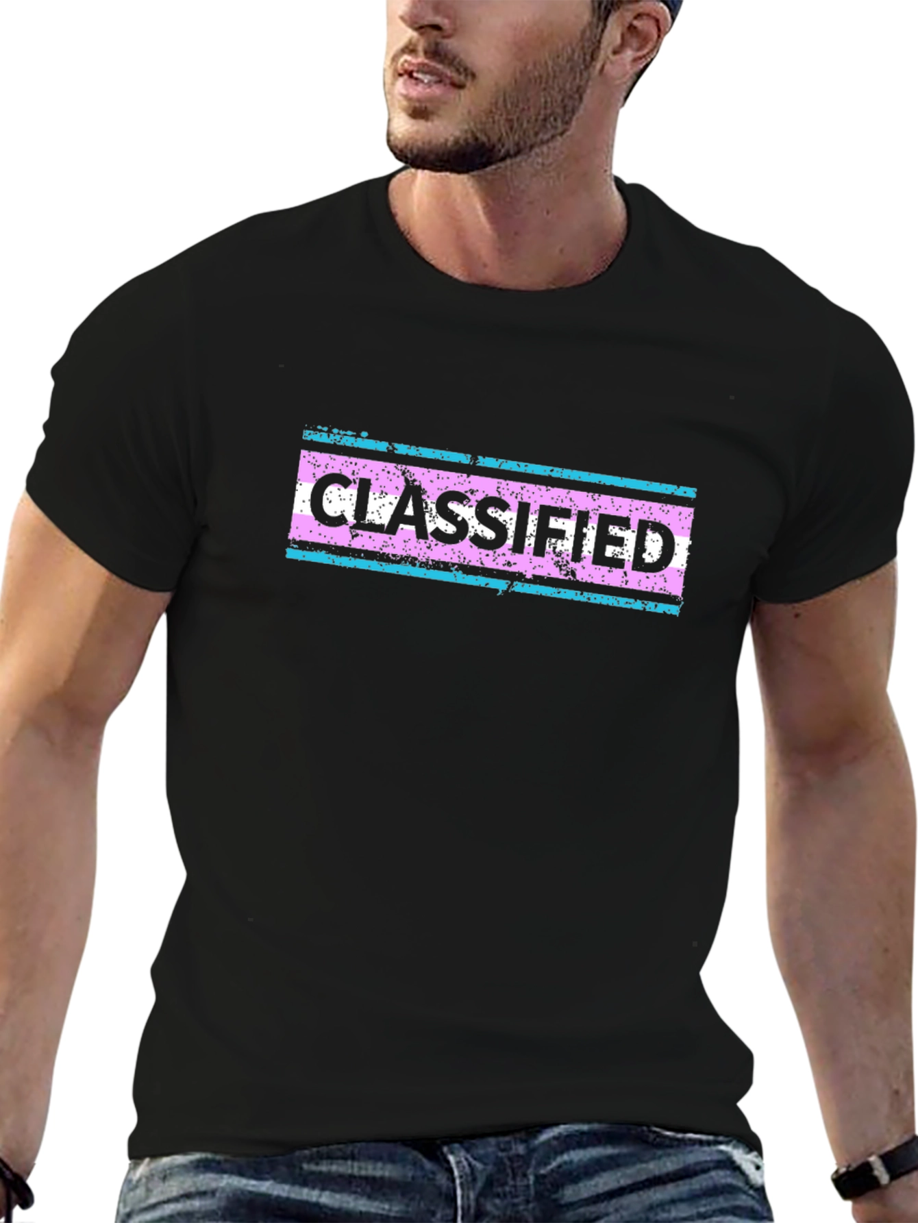 Classified Graphic T-Shirt - Black Cotton Tee