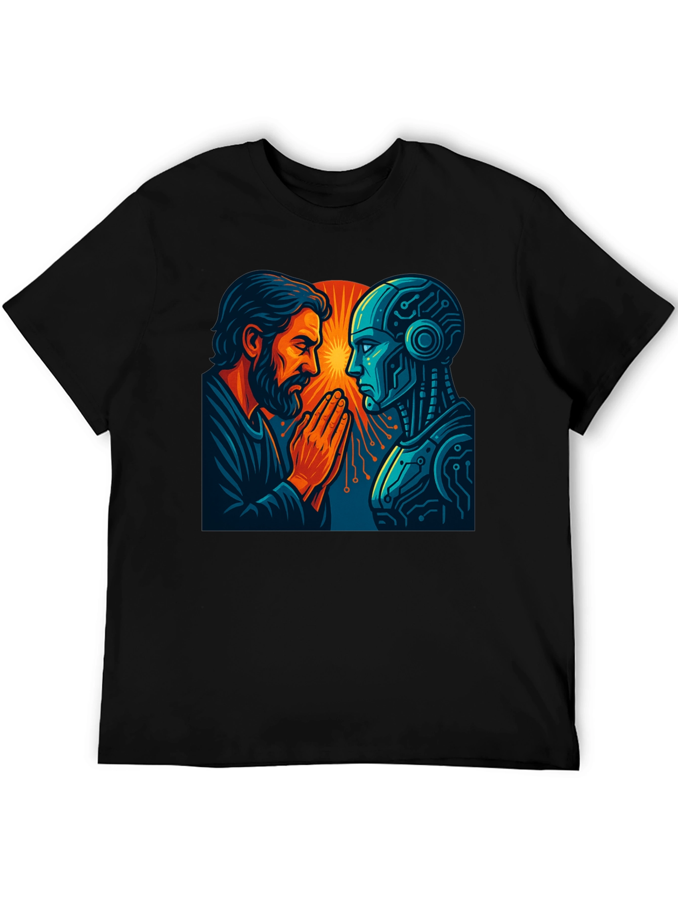 Man vs Robot Graphic Tee