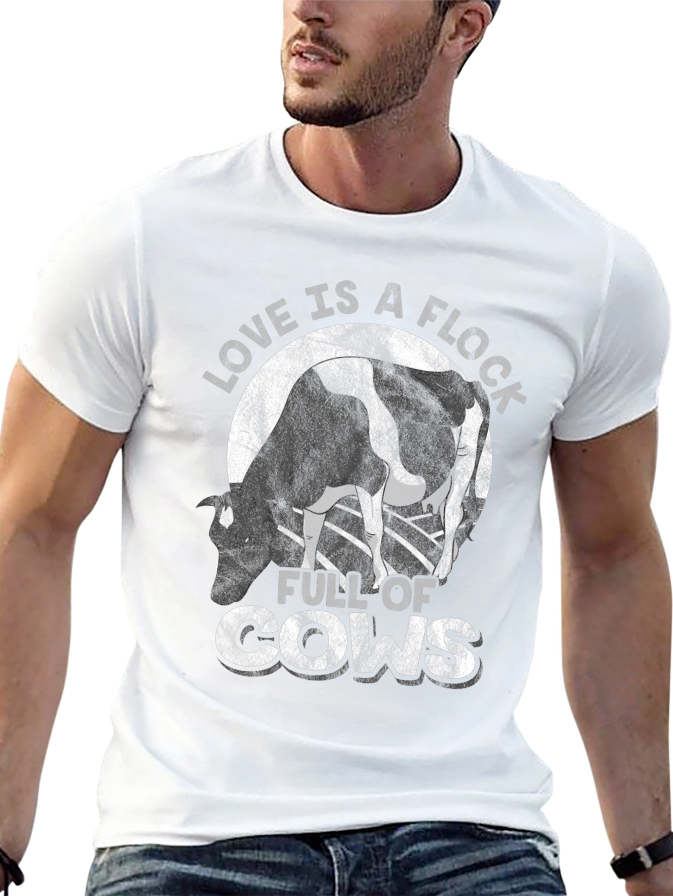 Love is a Flock Full of Cows Graphic Tee