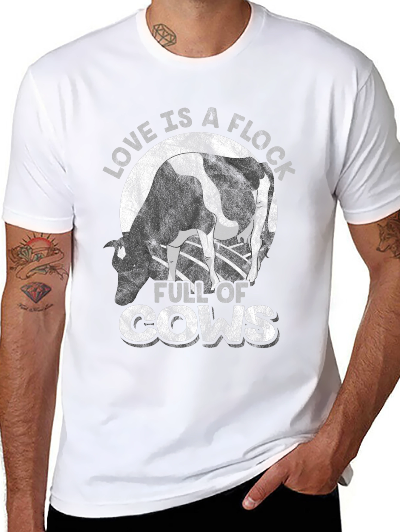 Love is a Flock Full of Cows Graphic Tee
