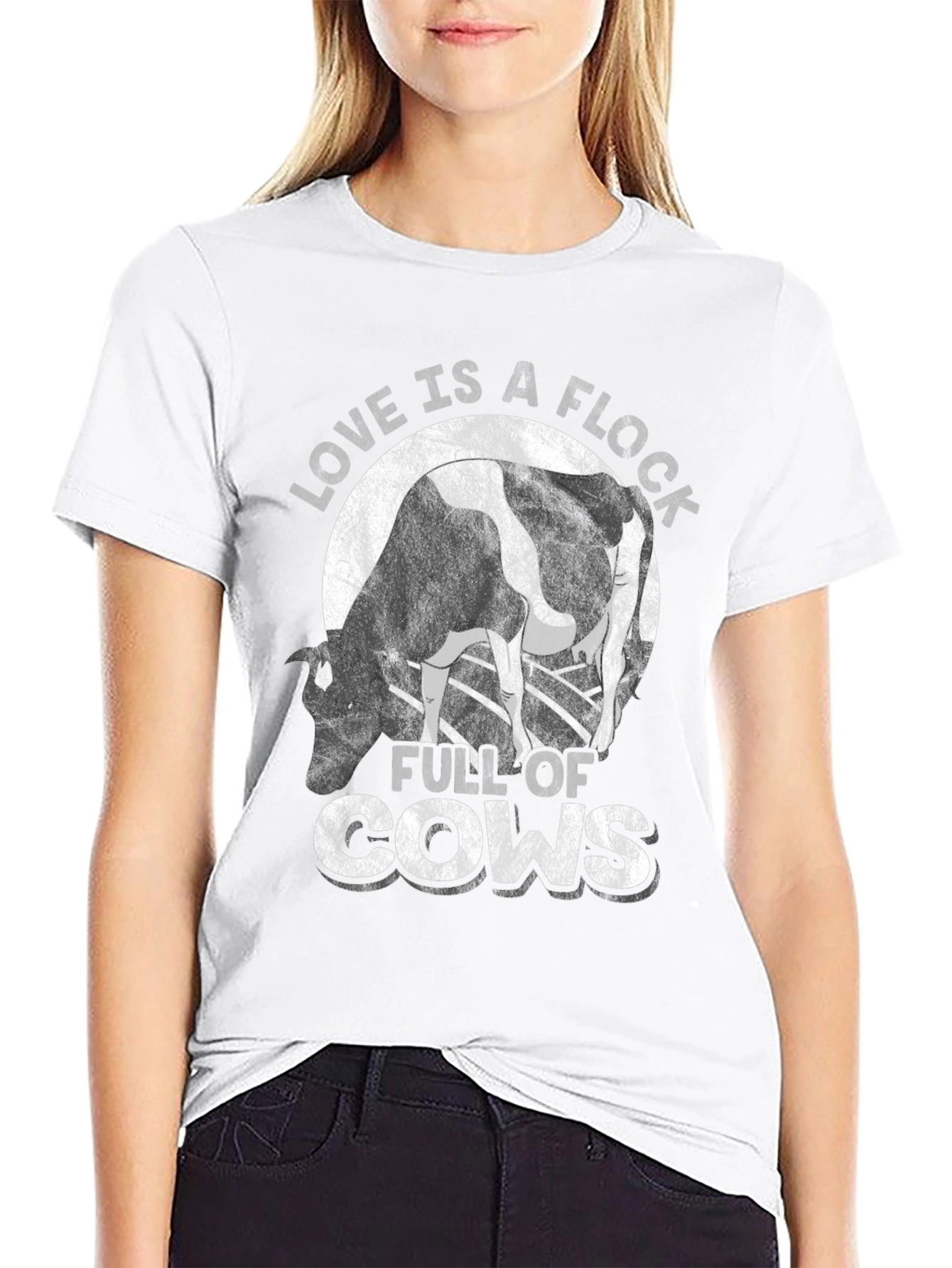 Love is a Flock Full of Cows Graphic Tee
