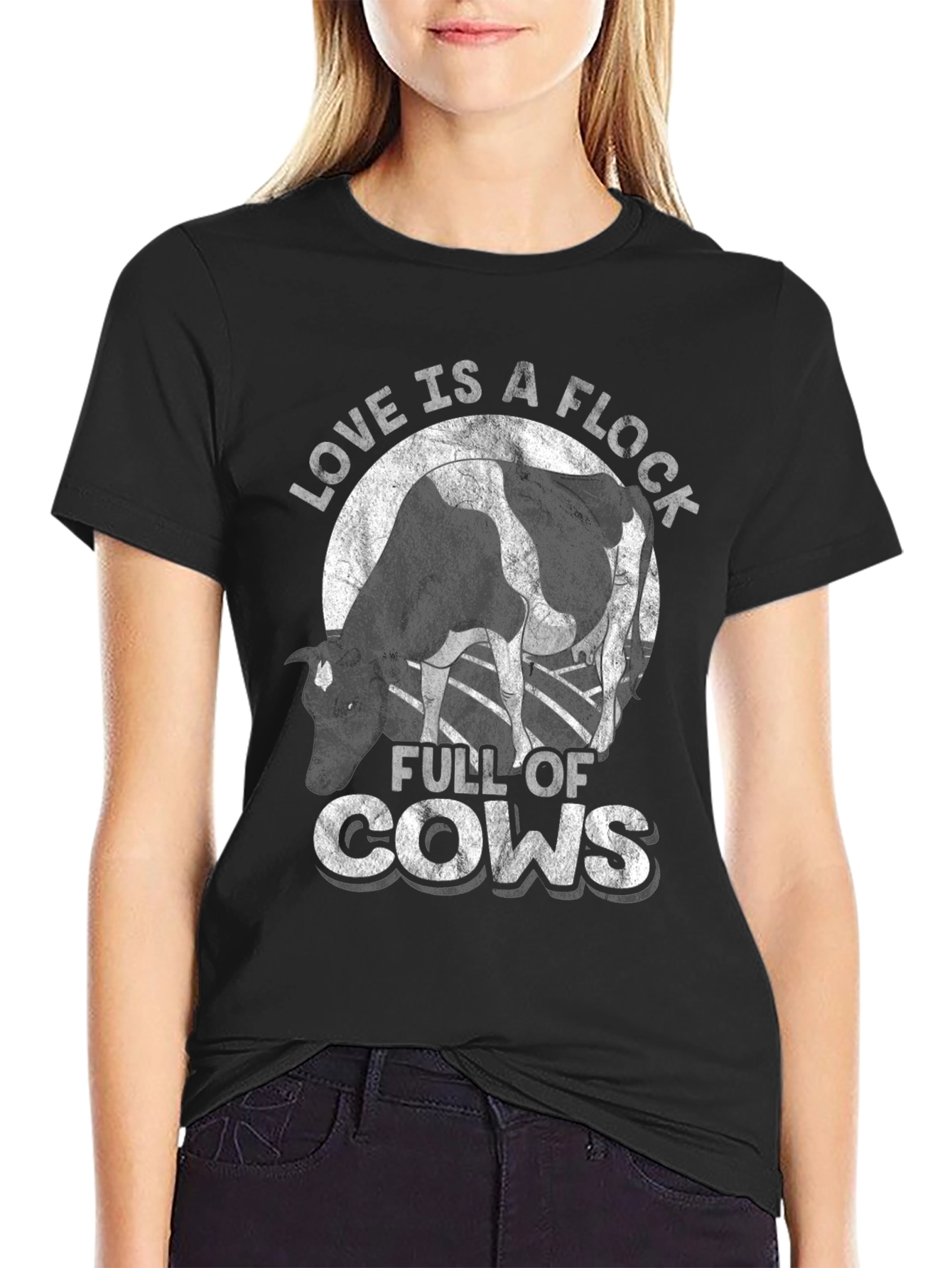 Love is a Flock Full of Cows Graphic Tee