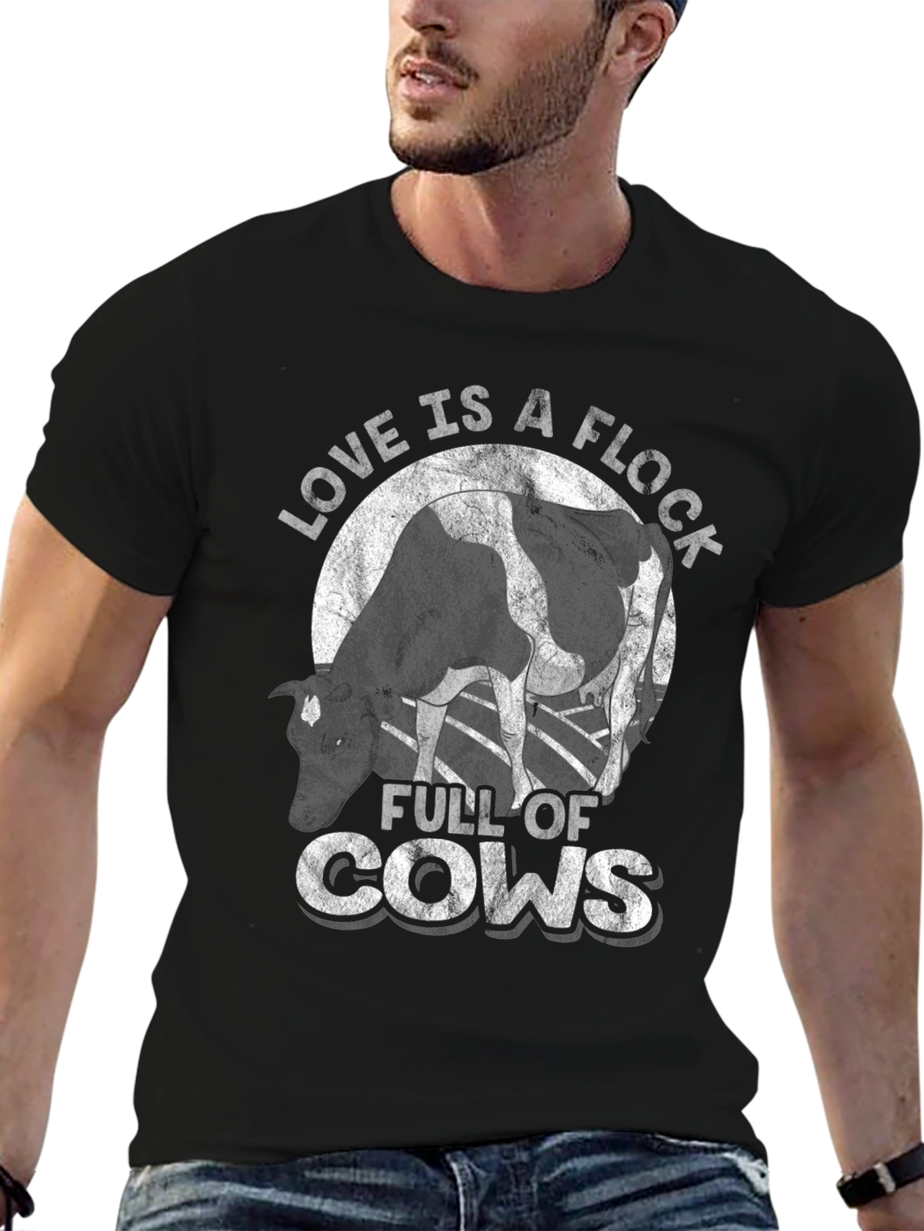 Love is a Flock Full of Cows Graphic Tee
