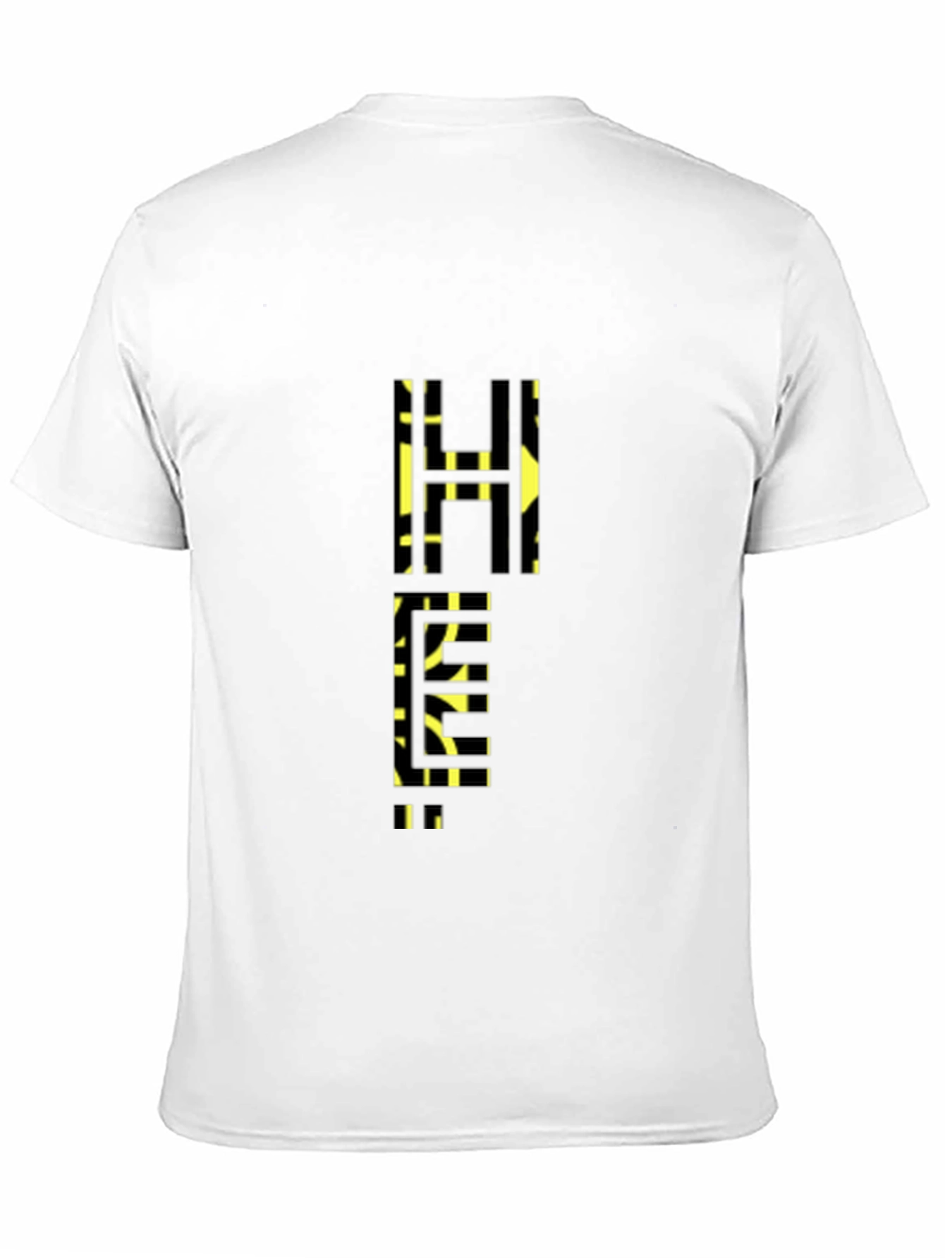 Abstract Geometric Pattern Black T-Shirt