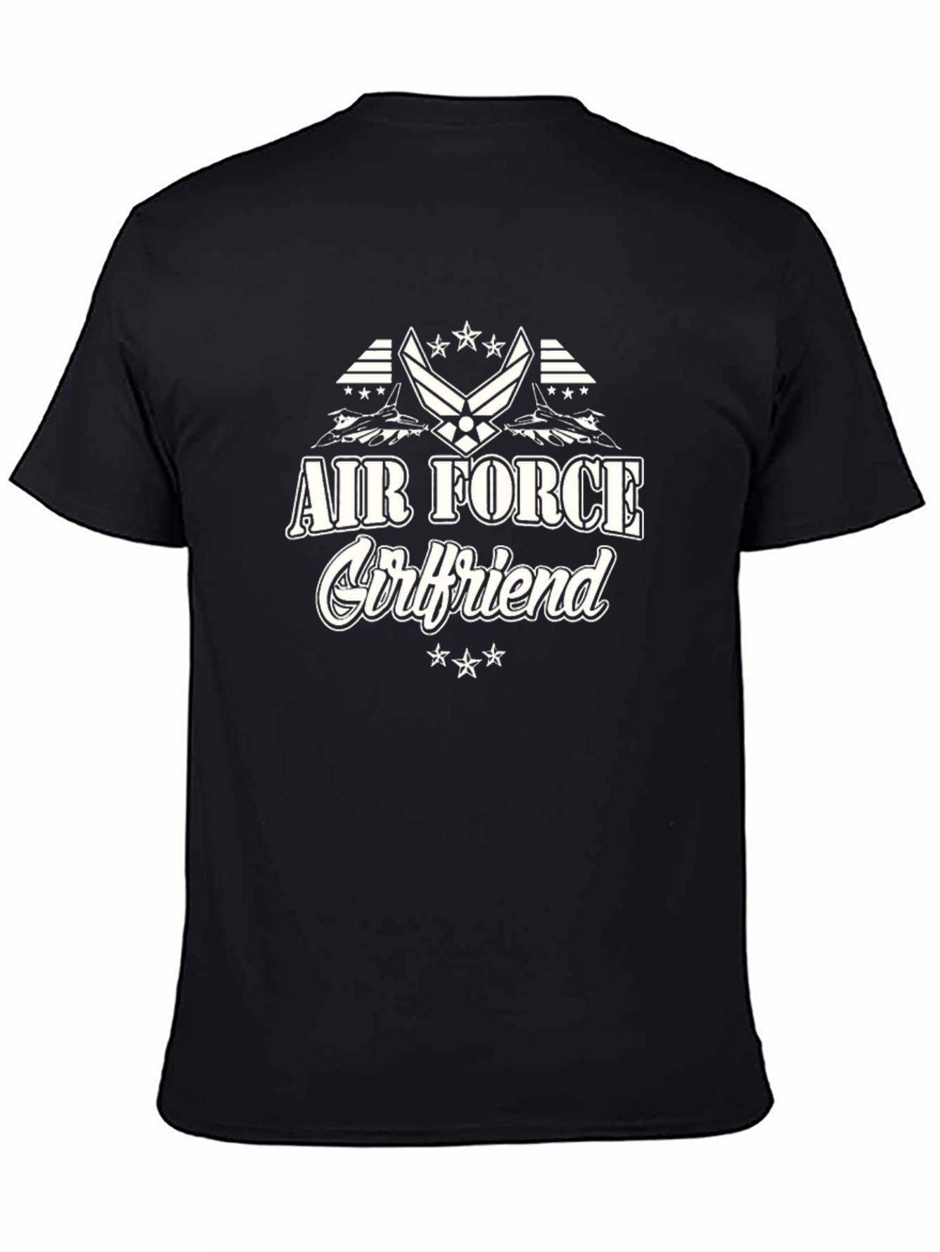 Air Force Girlfriend Black T-Shirt