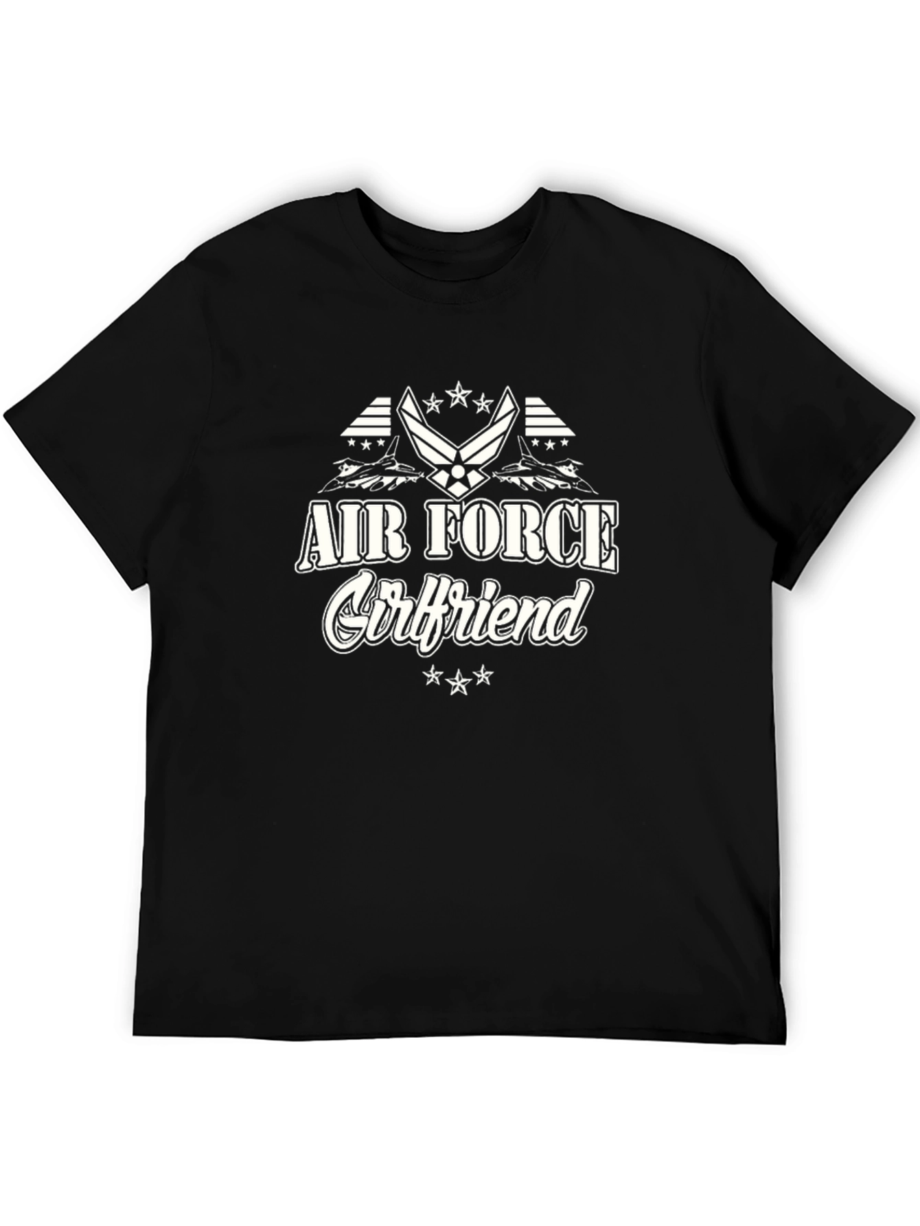 Air Force Girlfriend Black T-Shirt