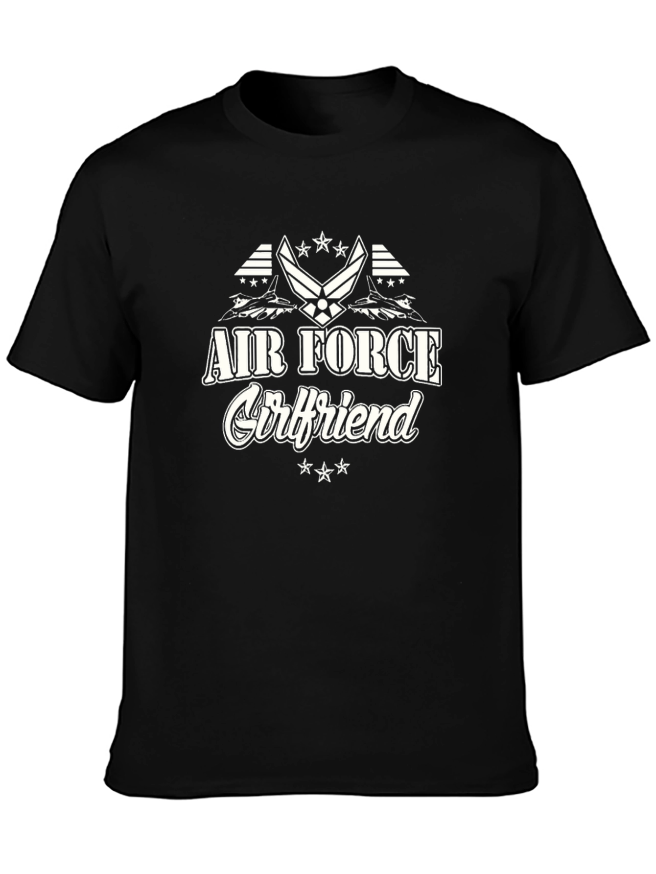 Air Force Girlfriend Black T-Shirt