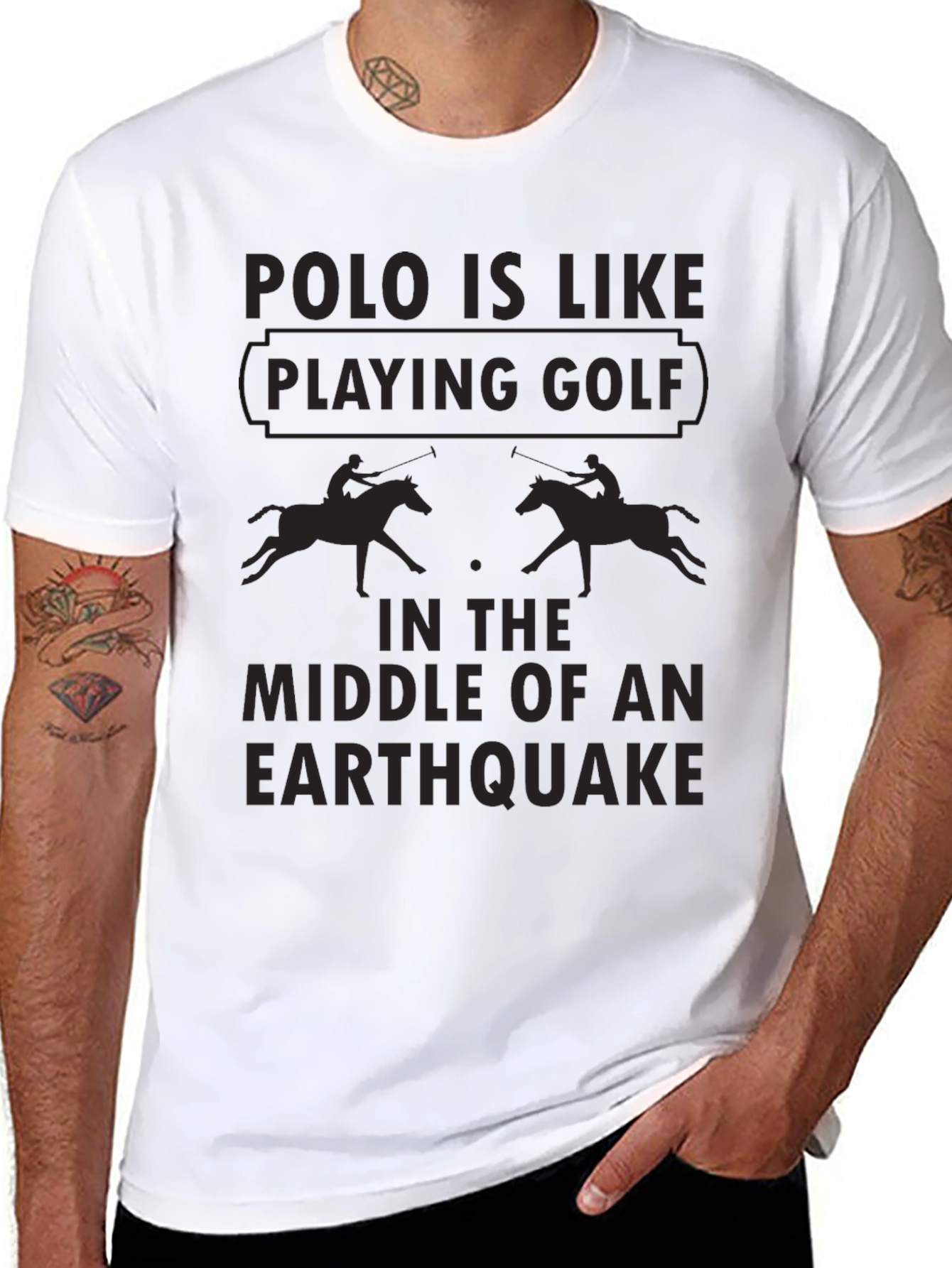 Polo Earthquake T-Shirt - Funny Polo Player Tee