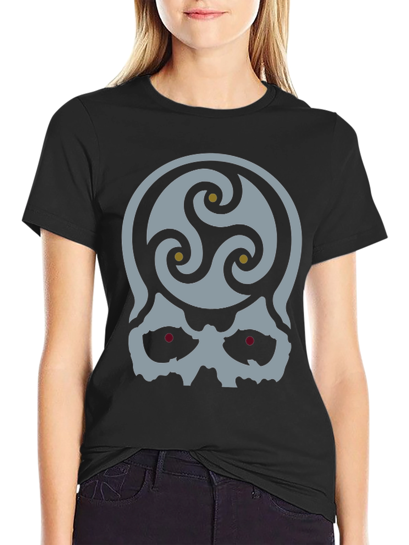 Skull Triskele Graphic T-Shirt