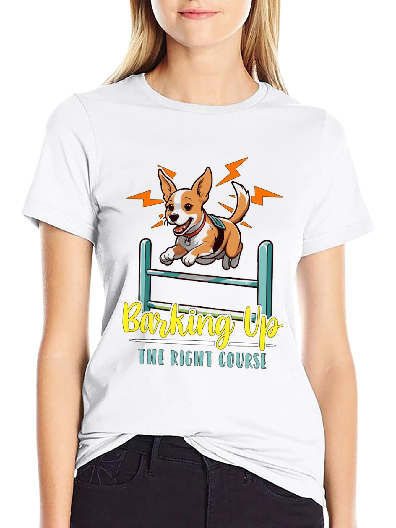 Dog Agility T-Shirt: Barking Up the Right Course