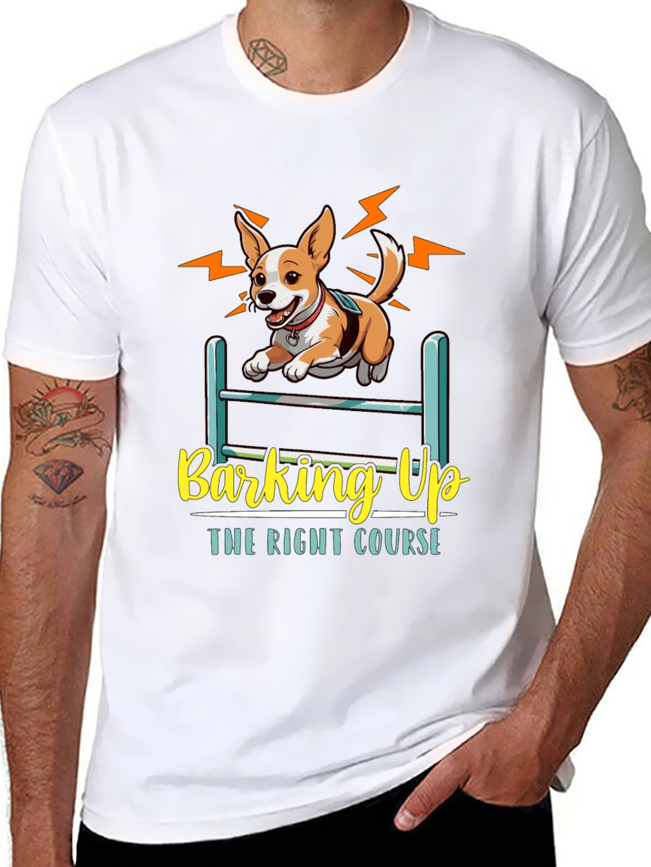 Dog Agility T-Shirt: Barking Up the Right Course