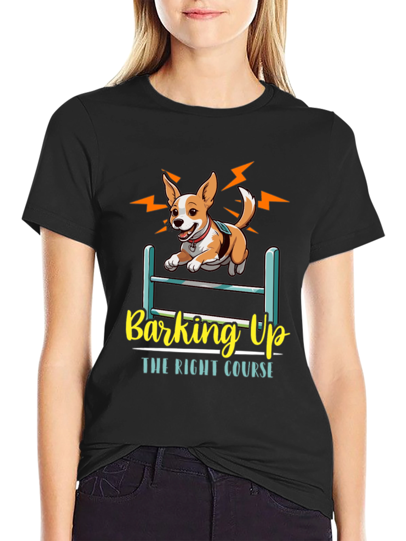 Dog Agility T-Shirt: Barking Up the Right Course