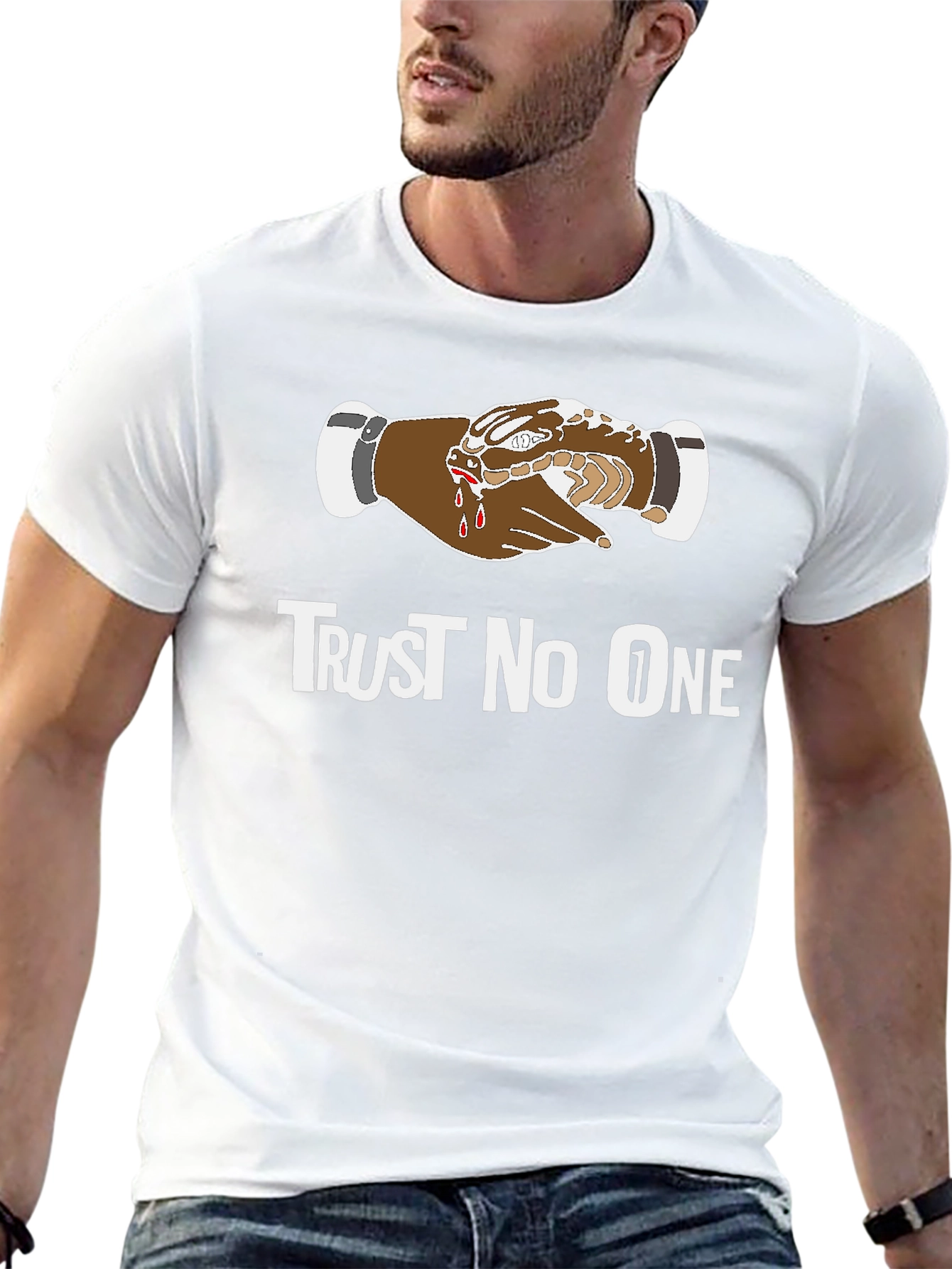 Trust No One Graphic T-Shirt - Black