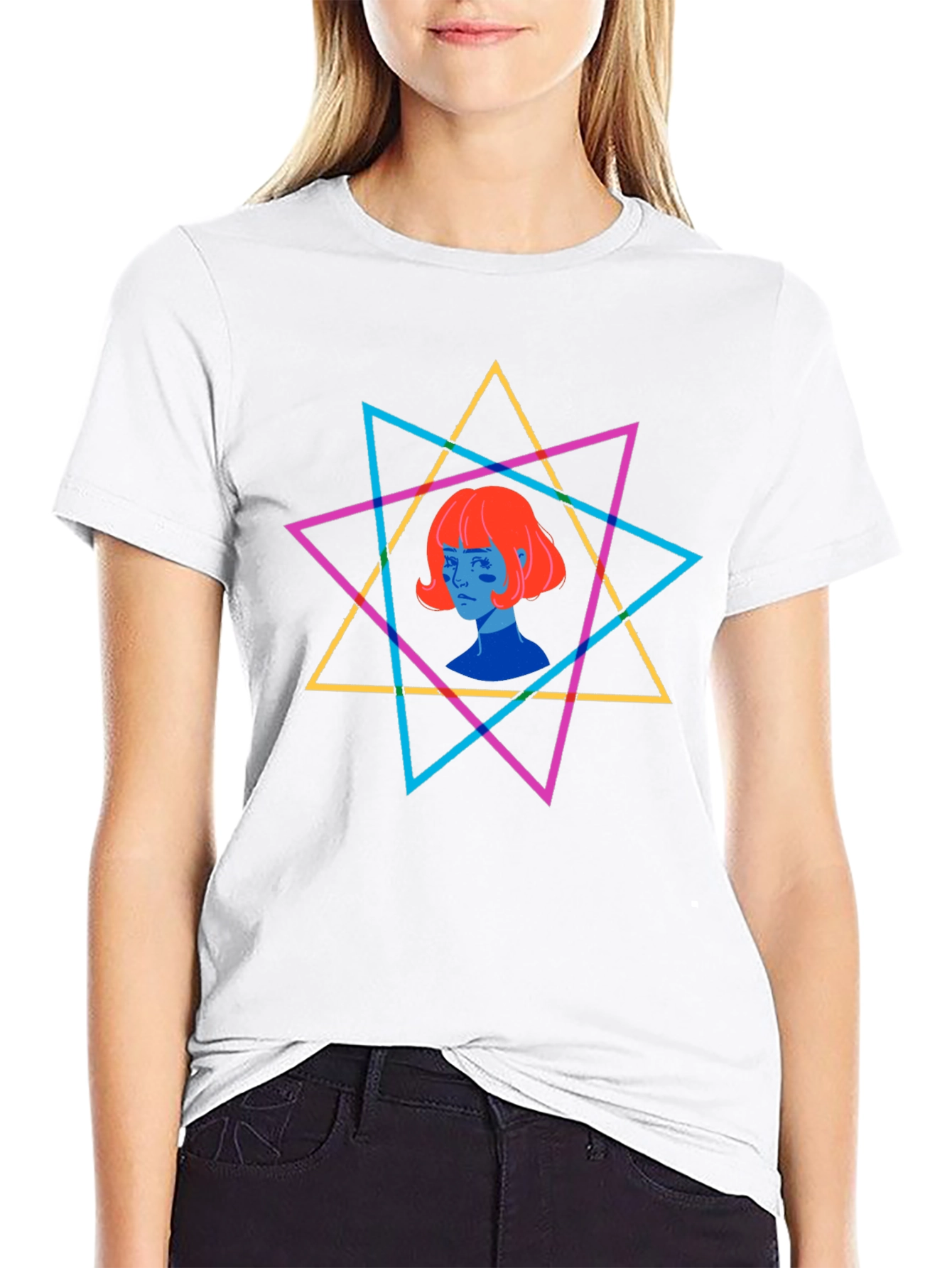 Geometric Star Graphic T-Shirt - Unisex